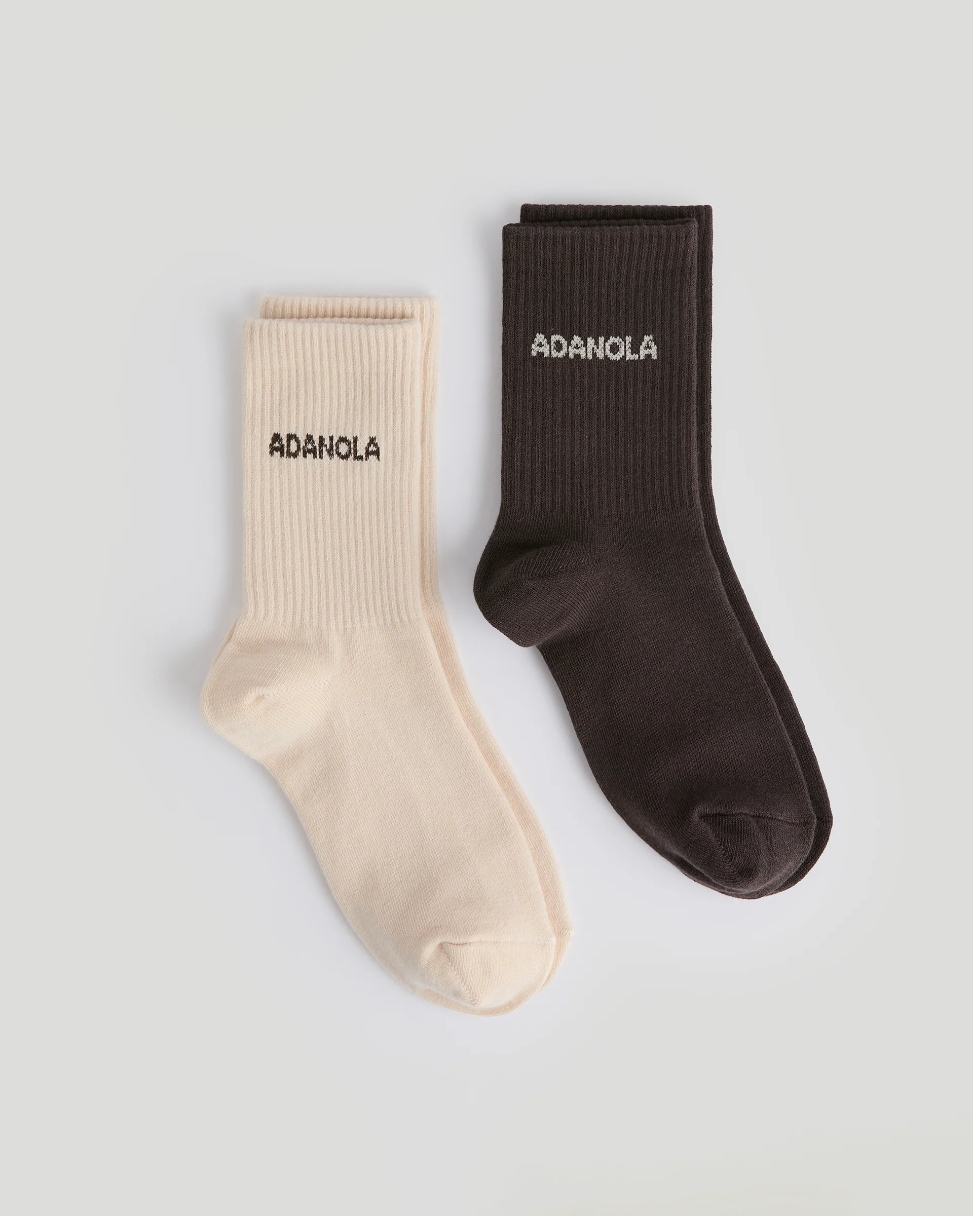 2 Pack Socks - Cream/Coffee Bean - Image 2