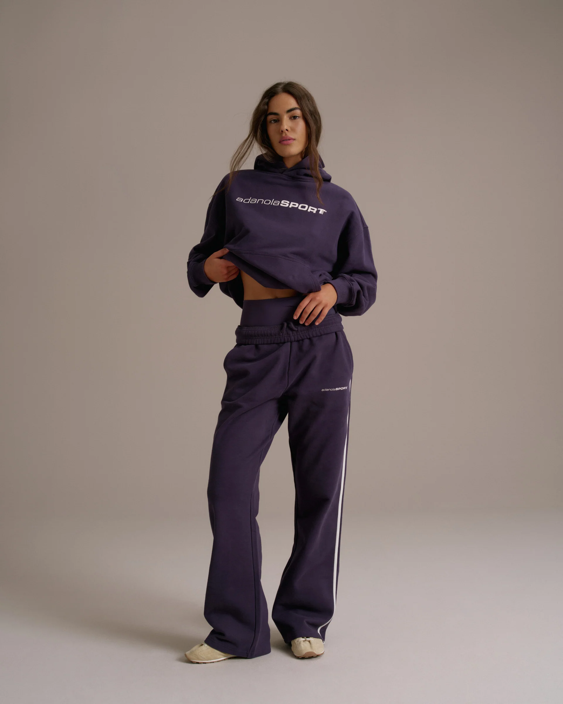90s Sport Straight Leg Sweatpants - Dark Plum - Image 4
