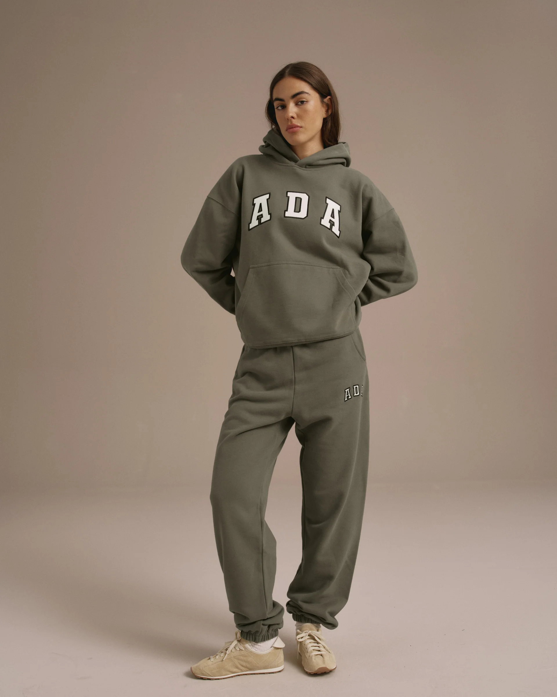 ADA Oversized Hoodie - Olive Green - Image 4