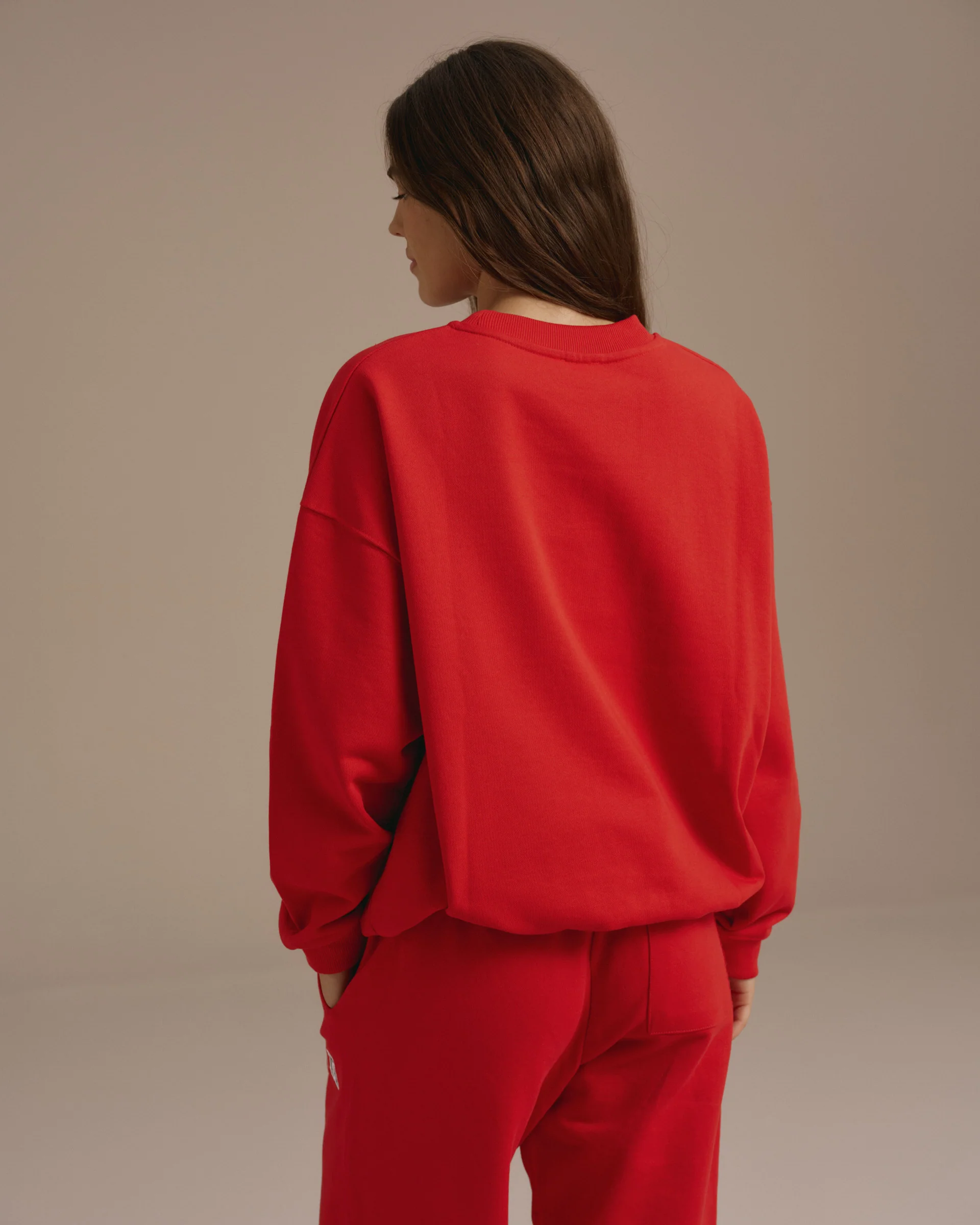 ADA Oversized Sweatshirt - Classic Red - Image 2