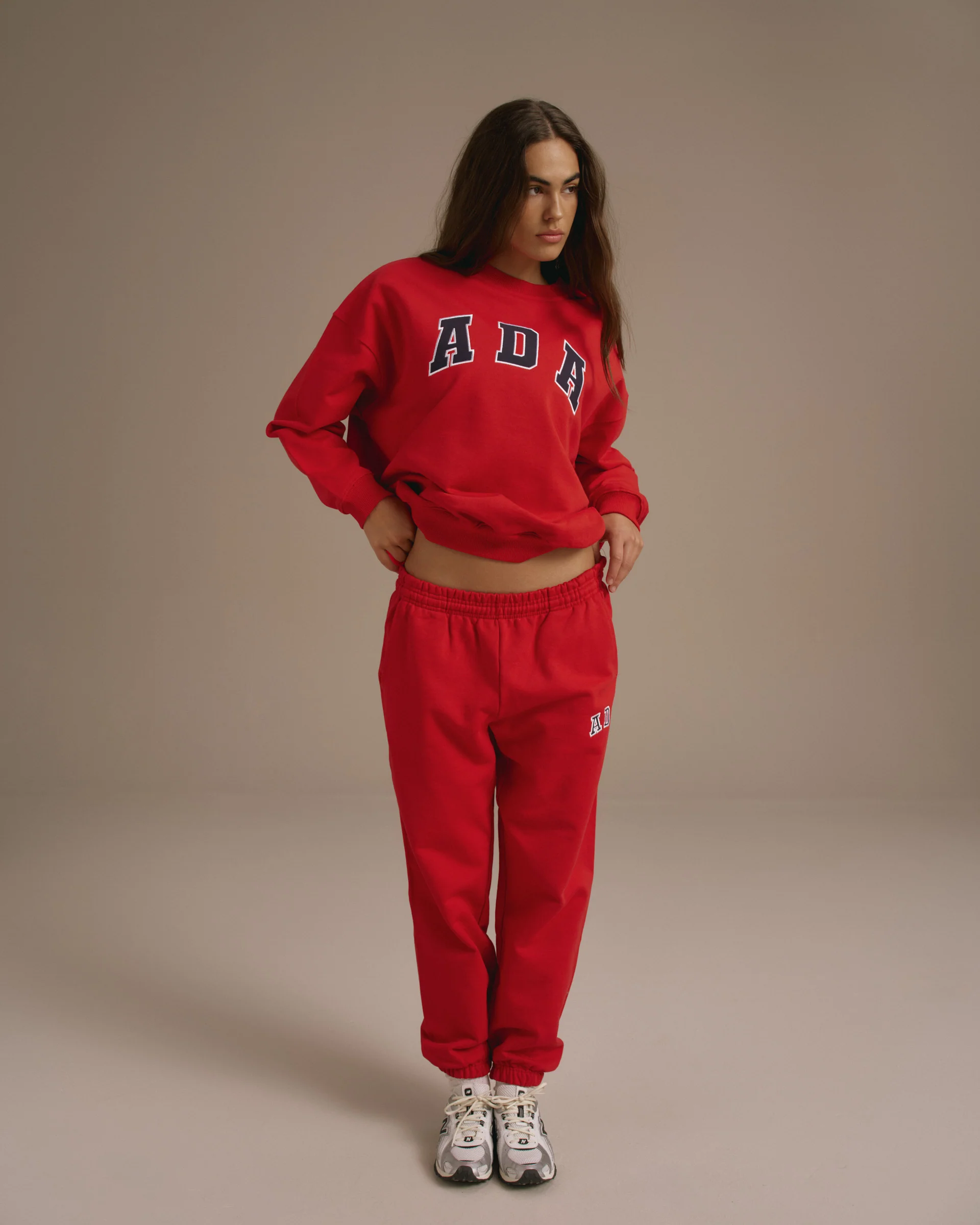 ADA Oversized Sweatshirt - Classic Red - Image 4