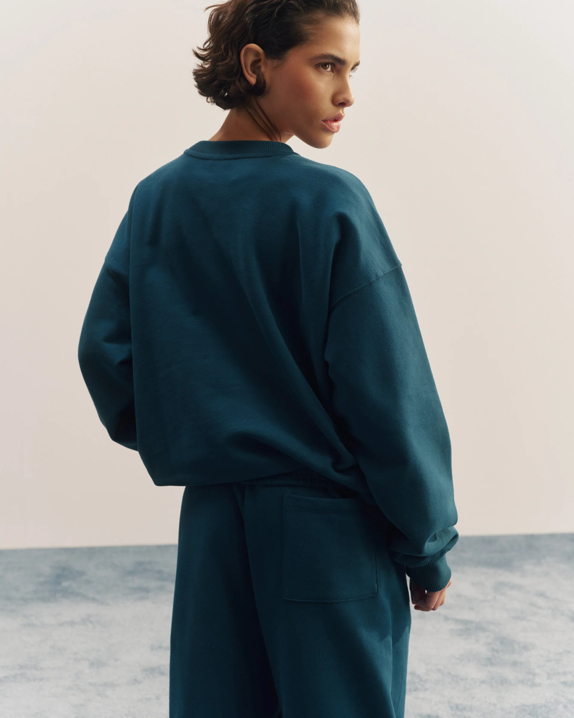 ADA Oversized Sweatshirt - Teal Blue - Image 3