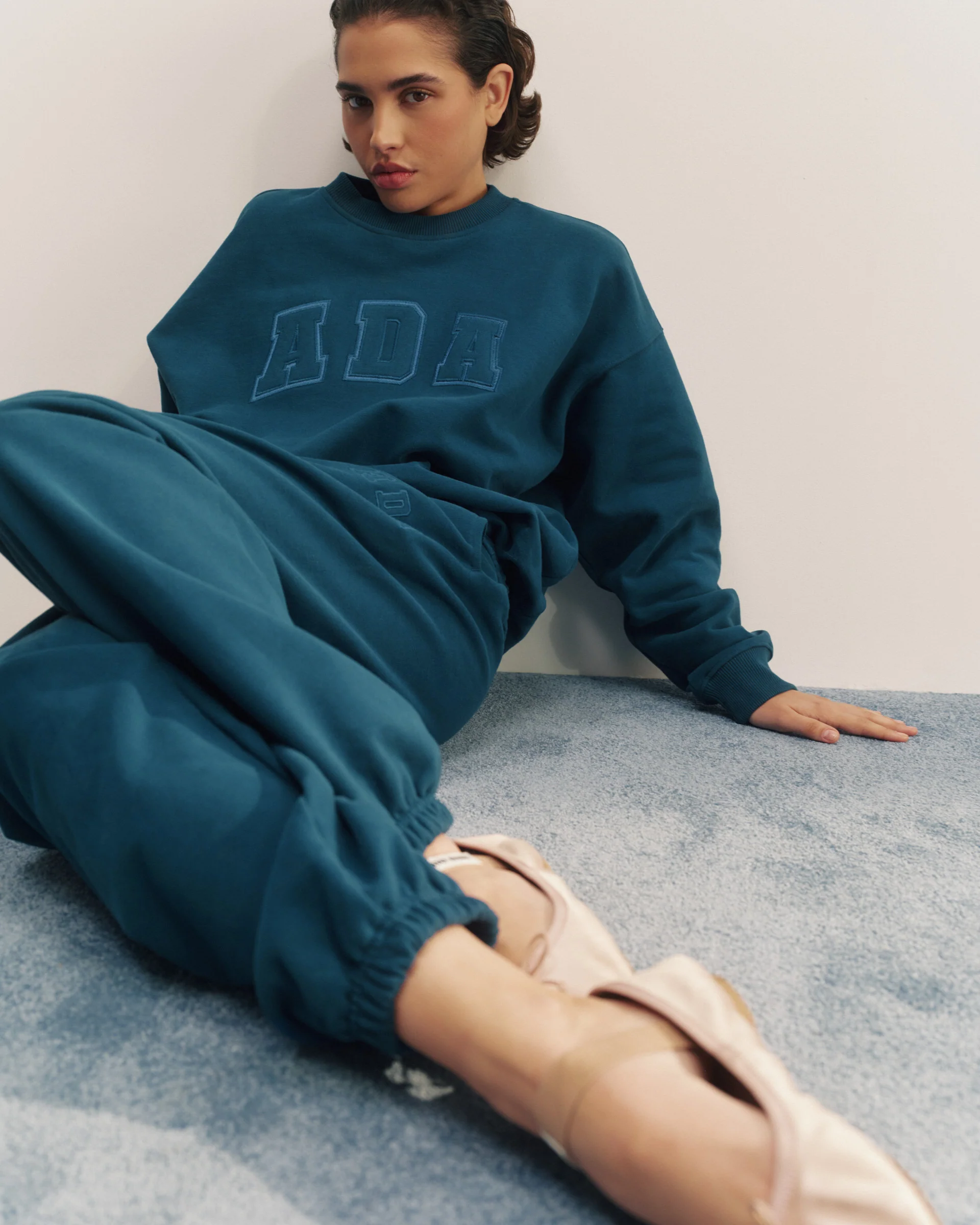 ADA Oversized Sweatshirt - Teal Blue - Image 4