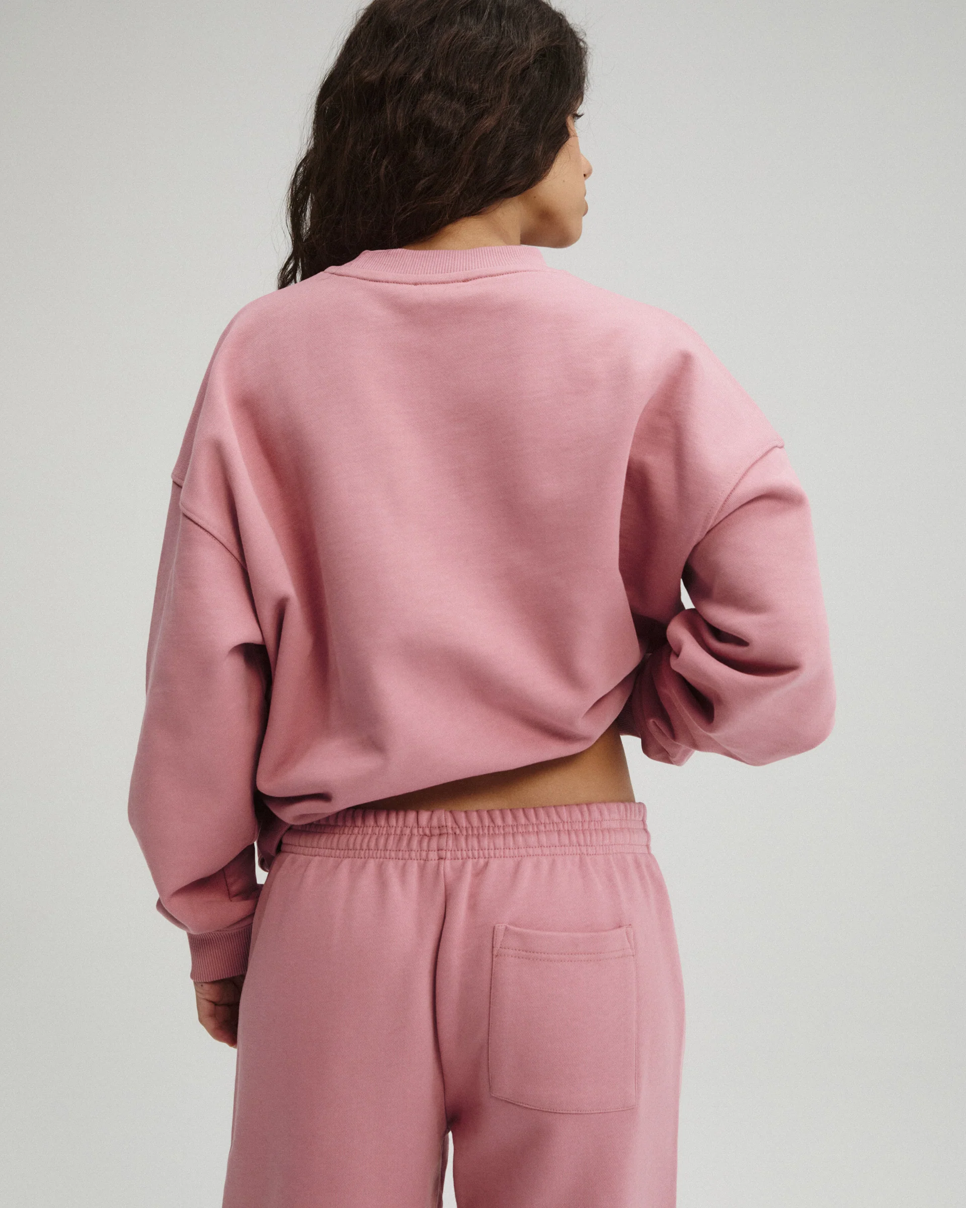 AS Chain Stitch Oversized Sweatshirt - Dusty Pink - Image 2