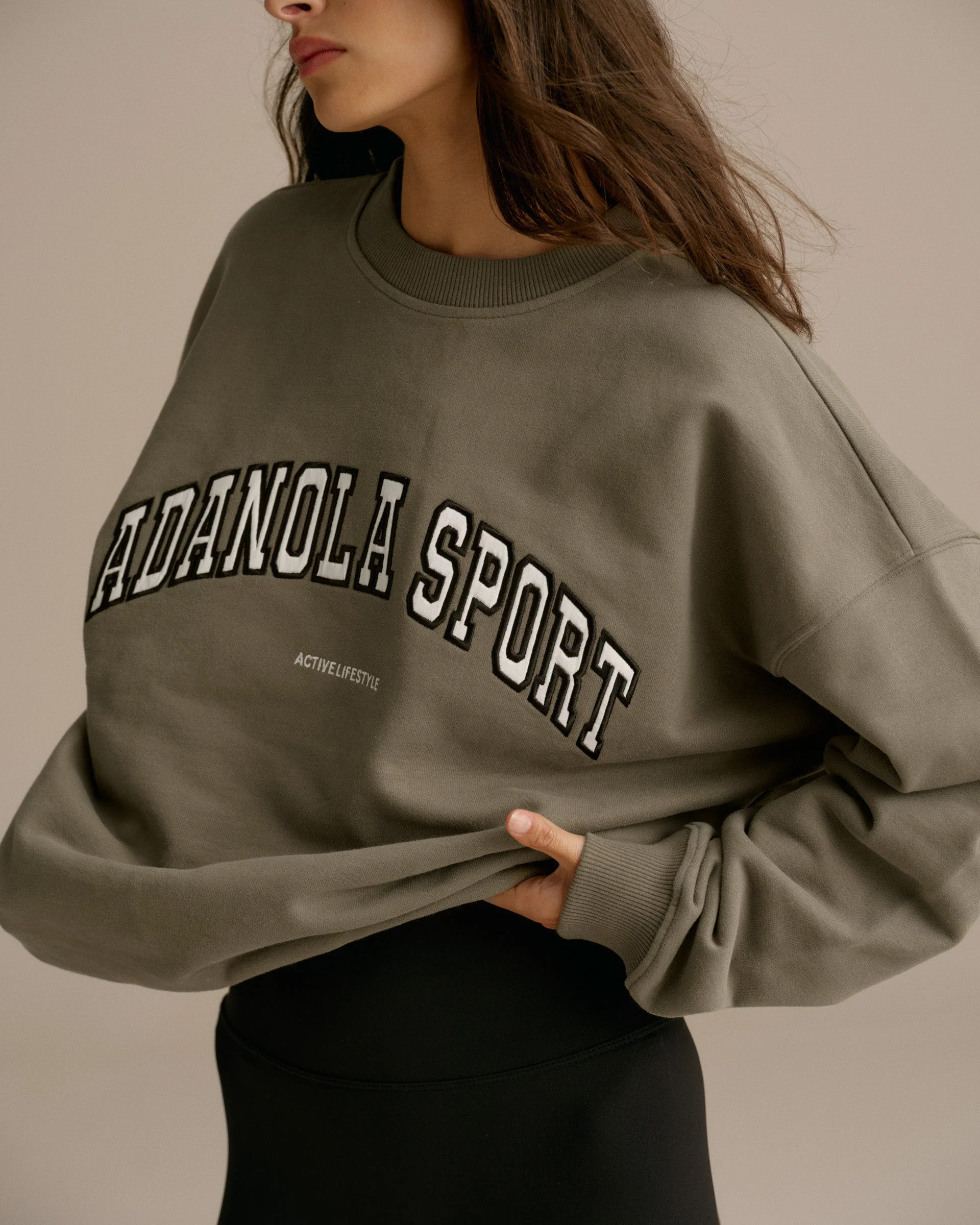 AS Oversized Sweatshirt - Olive Green - Image 3