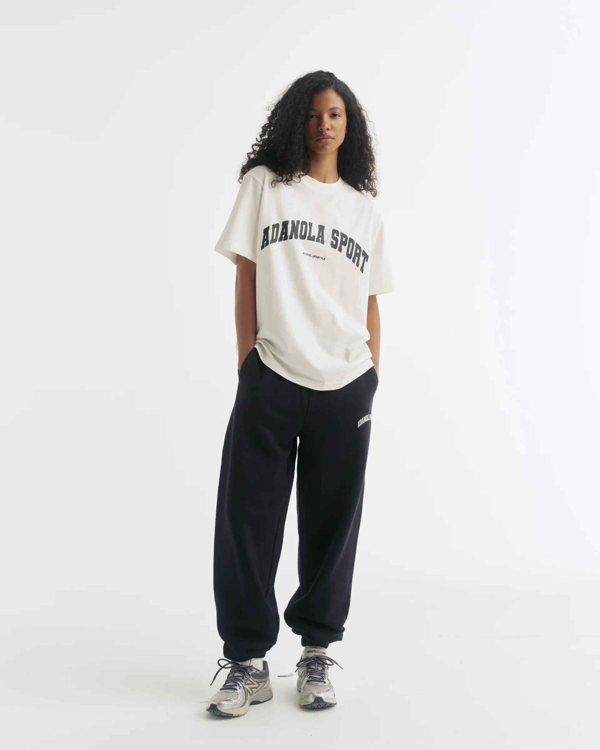 AS Short Sleeve Oversized T-shirt - White/Black - Image 3