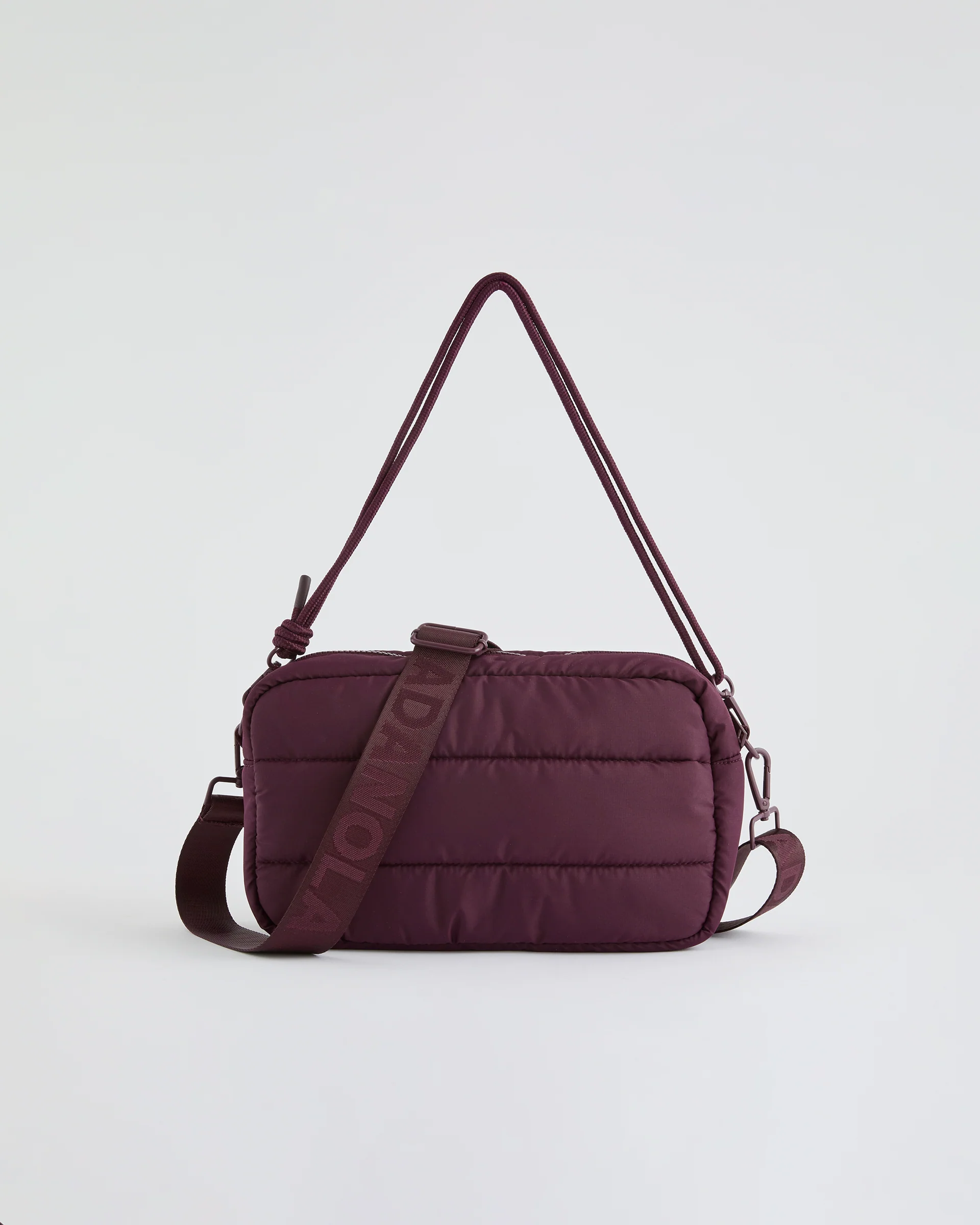 Branded Multi-Strap Bag - Dark Cherry - Image 2