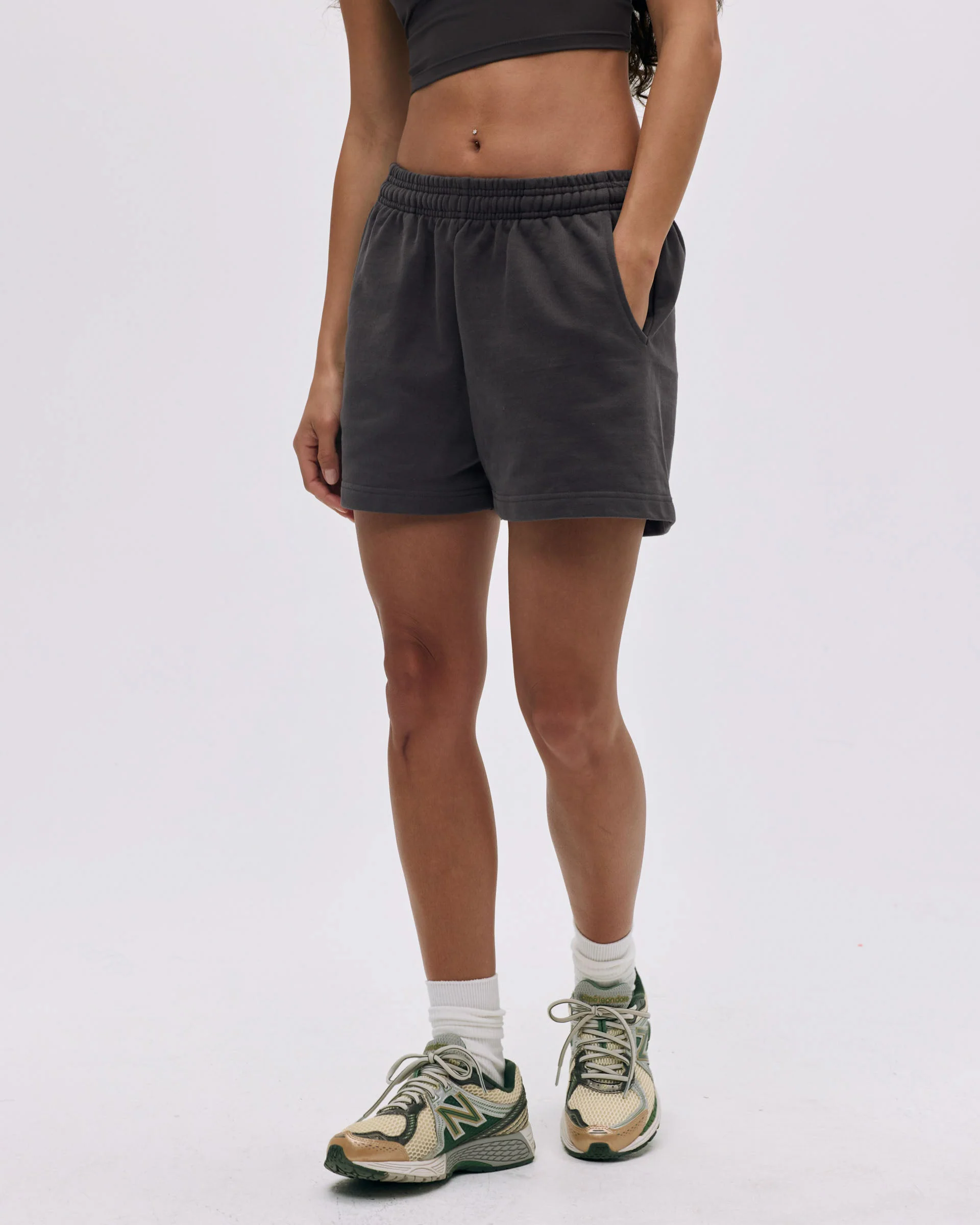 Branded Sweat Shorts - Coffee Bean - Image 4
