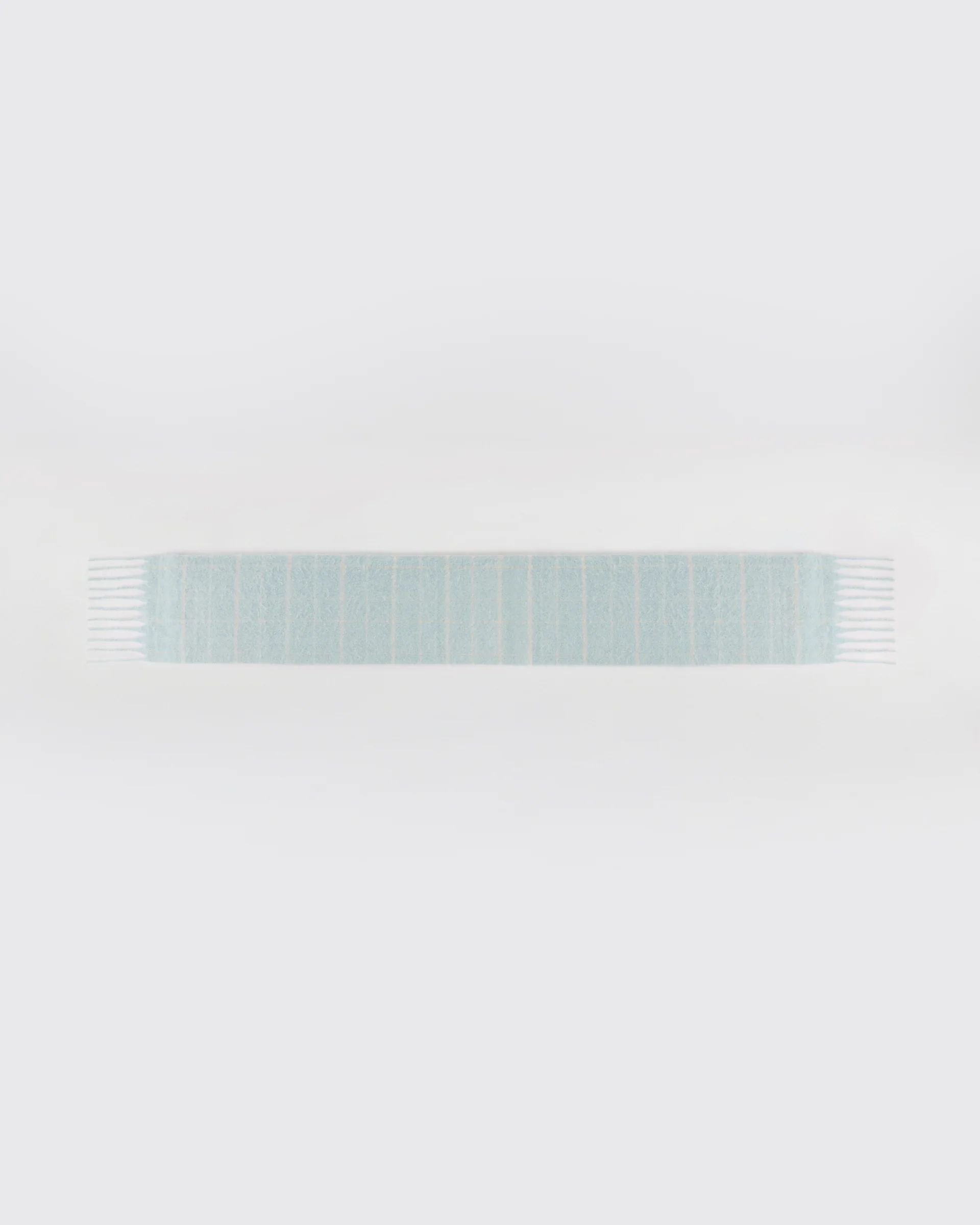 Brushed Checked Scarf - Light Blue - Image 5