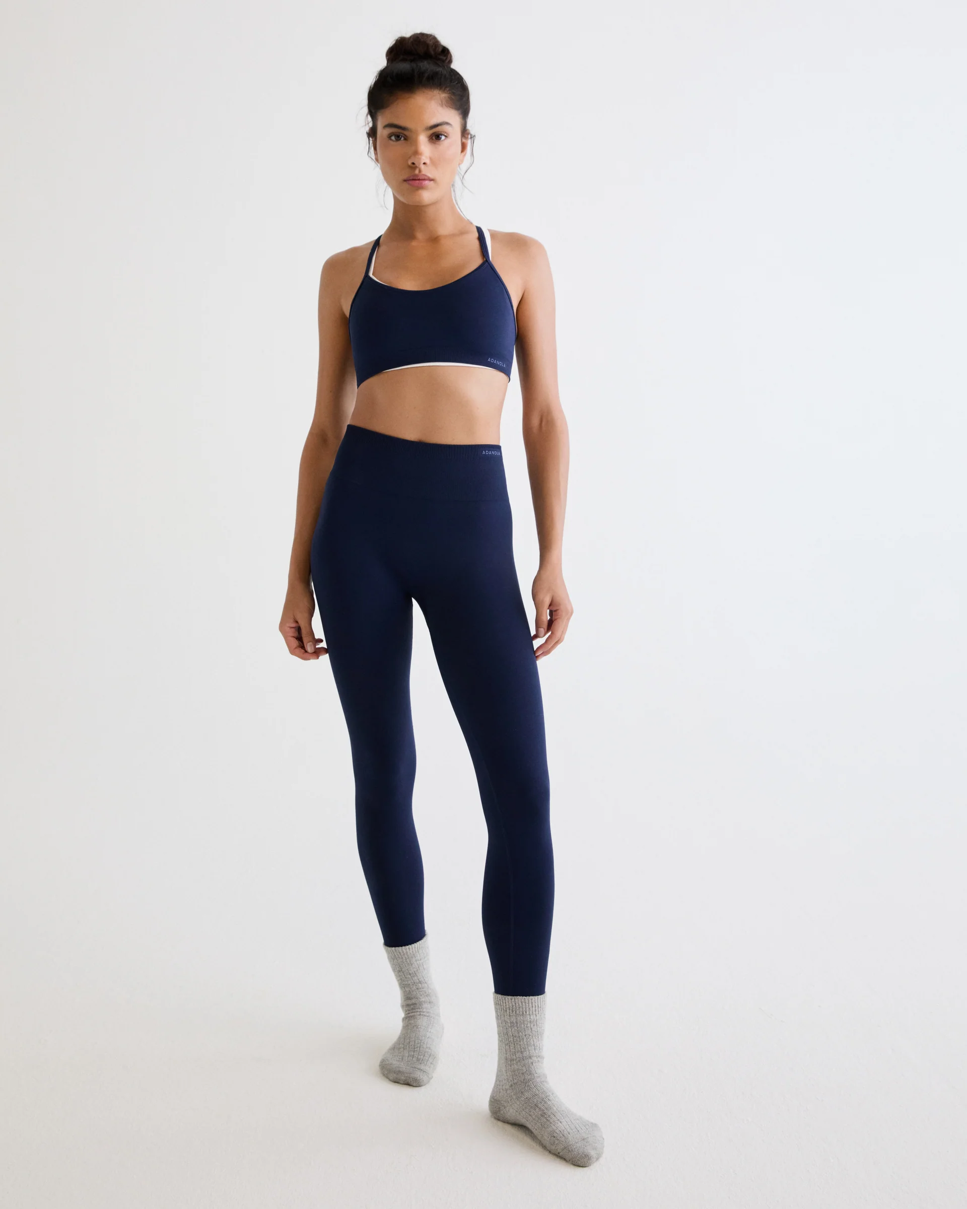 Classic Seamless Leggings - Navy Blue - Image 5