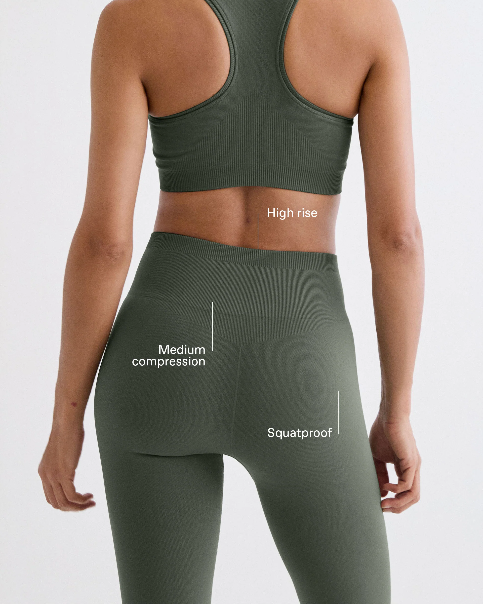 Classic Seamless Leggings - Thyme Green - Image 2