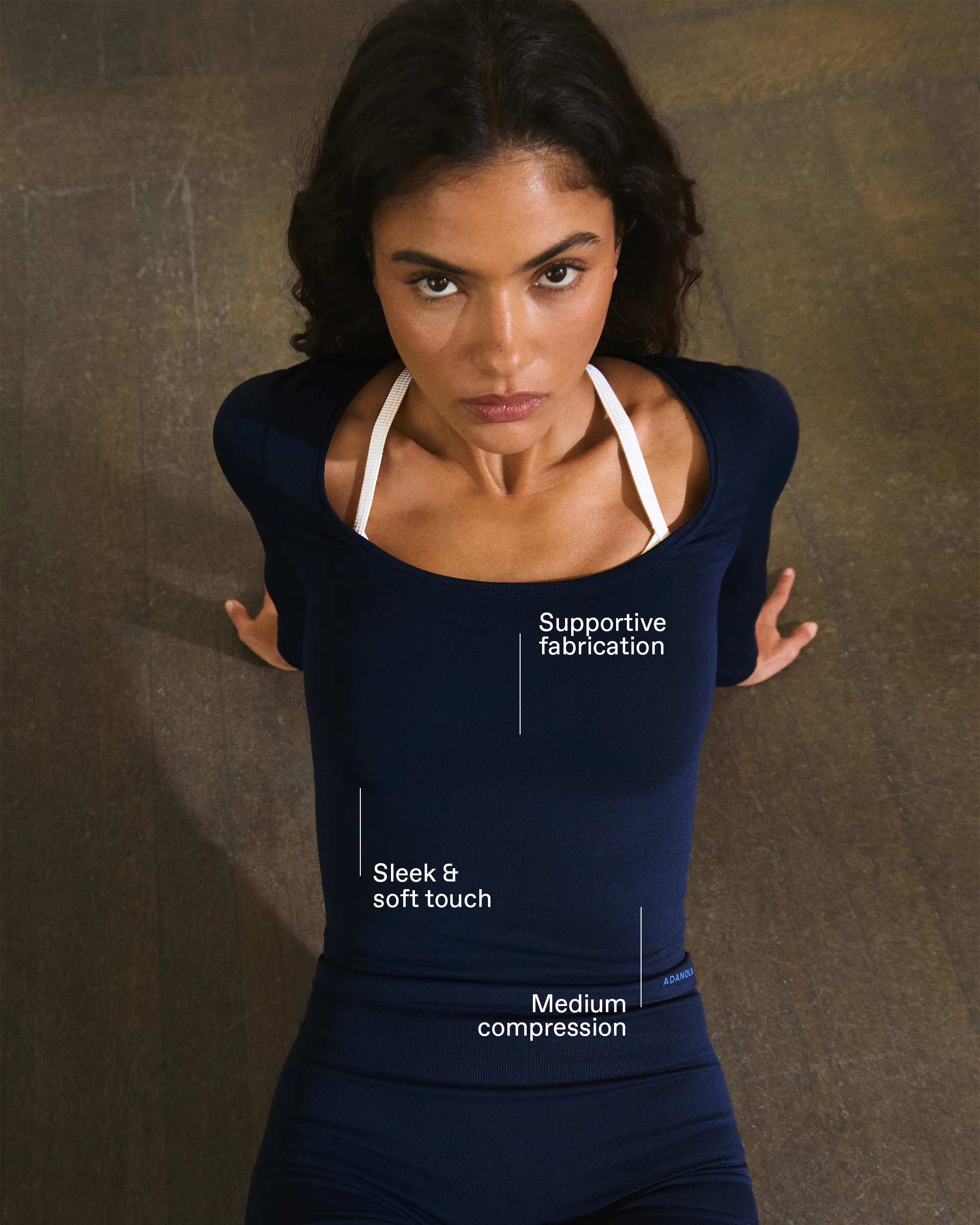 Classic Seamless Long Sleeve Top - Navy Blue - Image 2