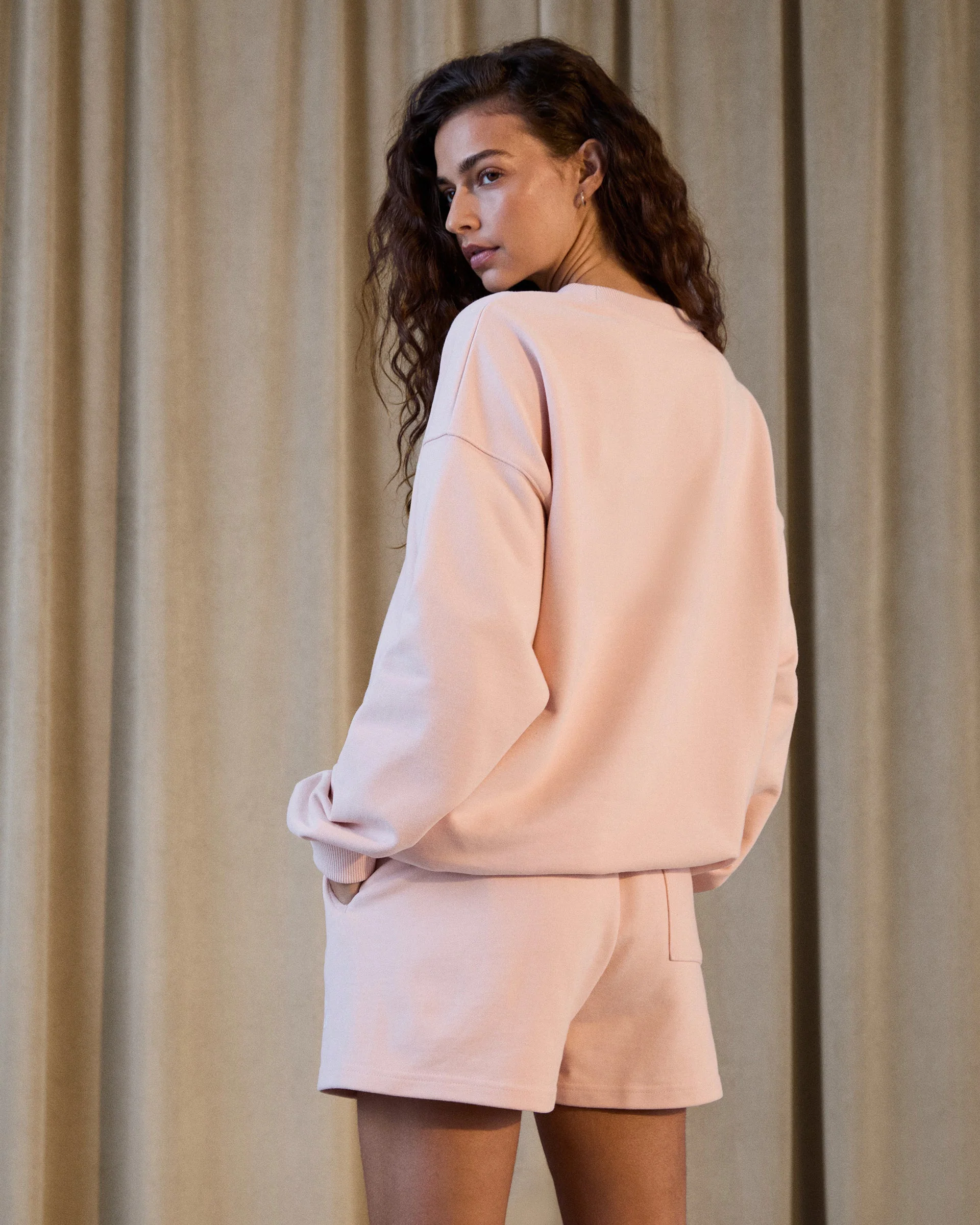Classics Oversized Sweatshirt - Blush Pink/Marshmallow White - Image 2