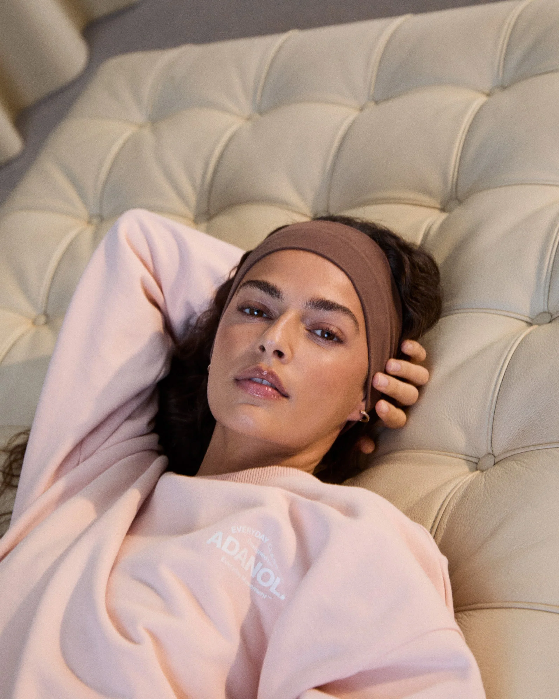 Classics Oversized Sweatshirt - Blush Pink/Marshmallow White - Image 3