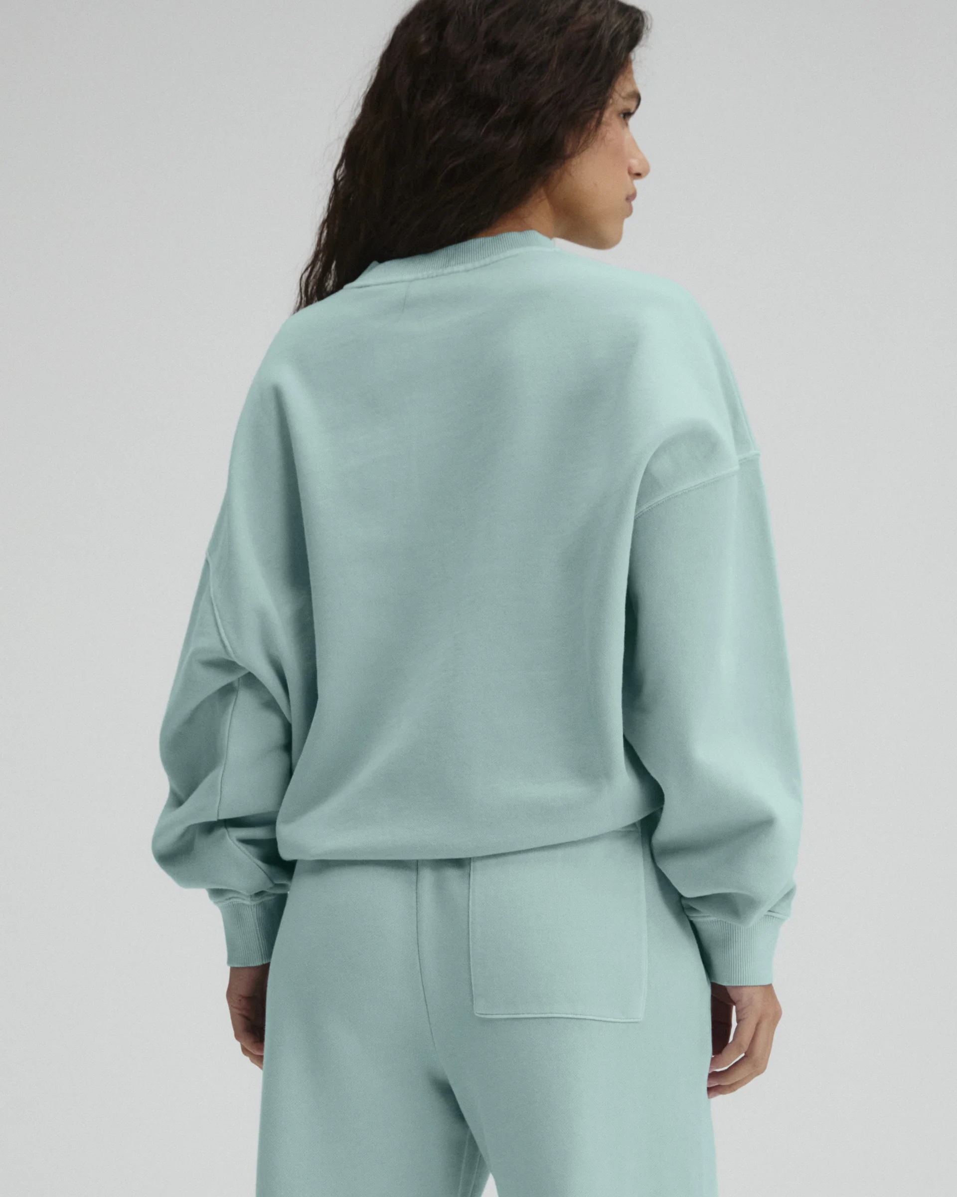 Echo Washed Oversized Sweatshirt - Ocean Blue/Midnight Blue - Image 2