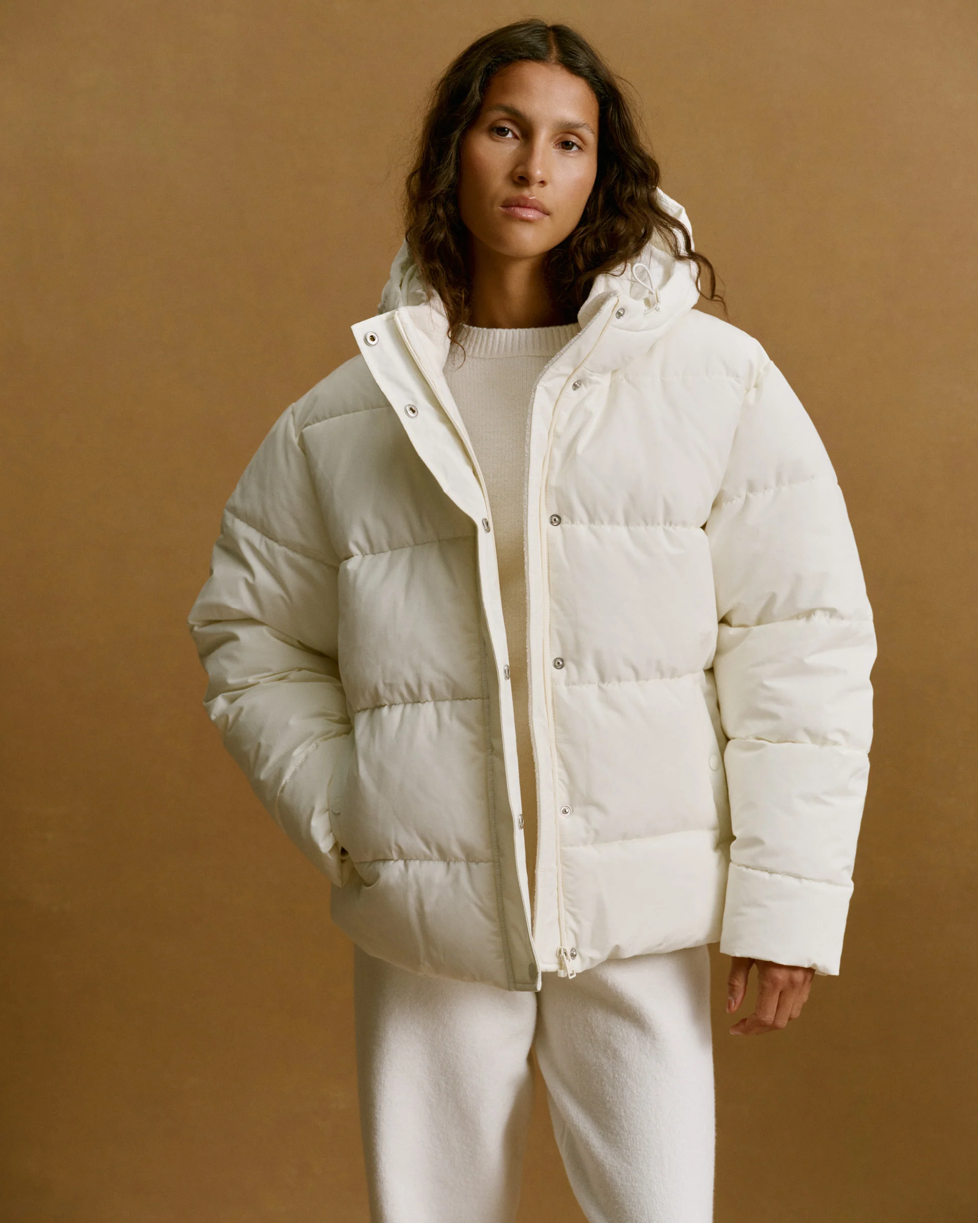 Hooded Puffer Jacket - Marshmallow White - Image 5
