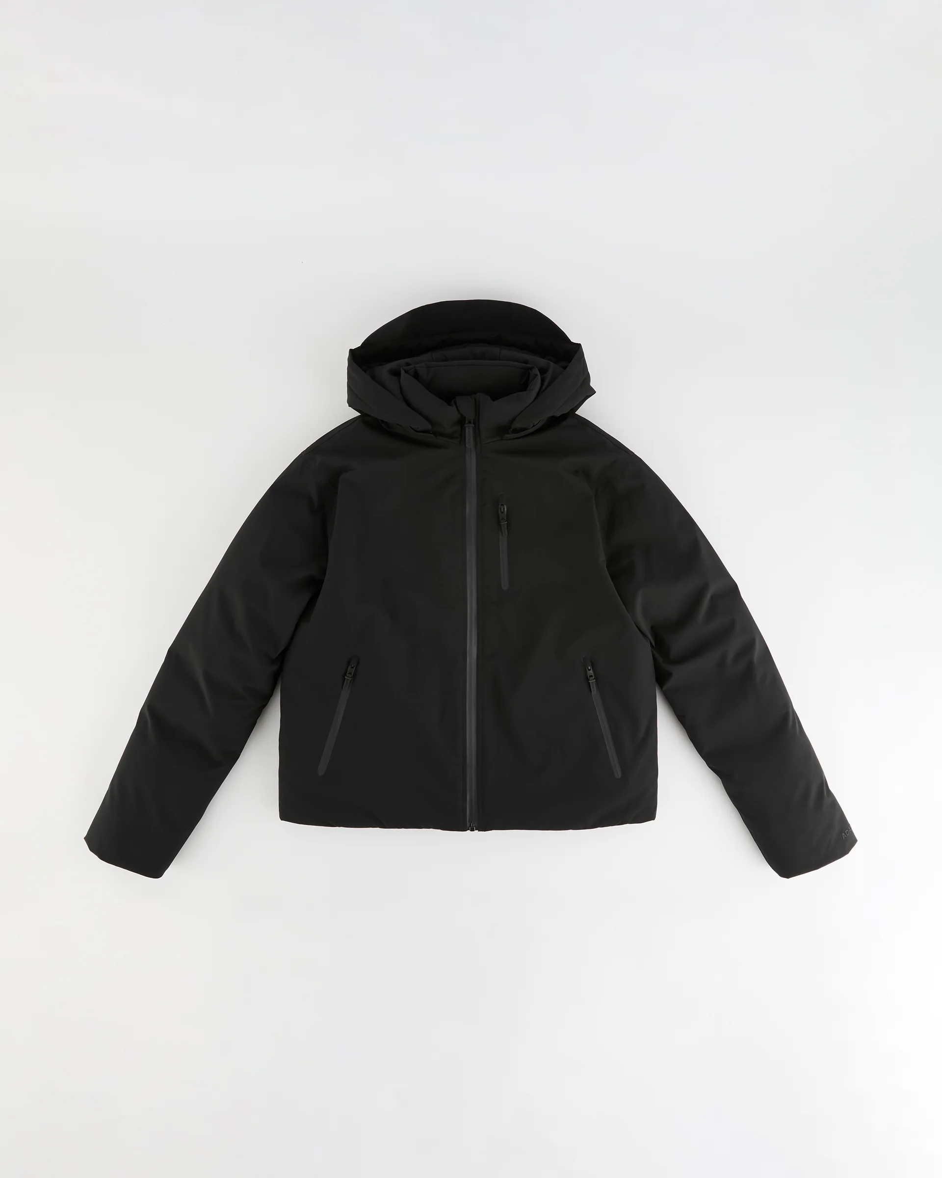 Hooded Waterproof Coat - Black - Image 7