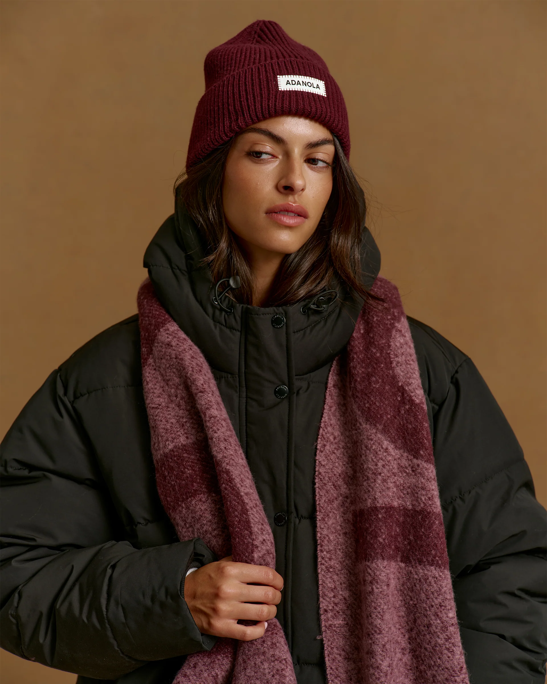 Knit Scarf - Dark Cherry - Image 5