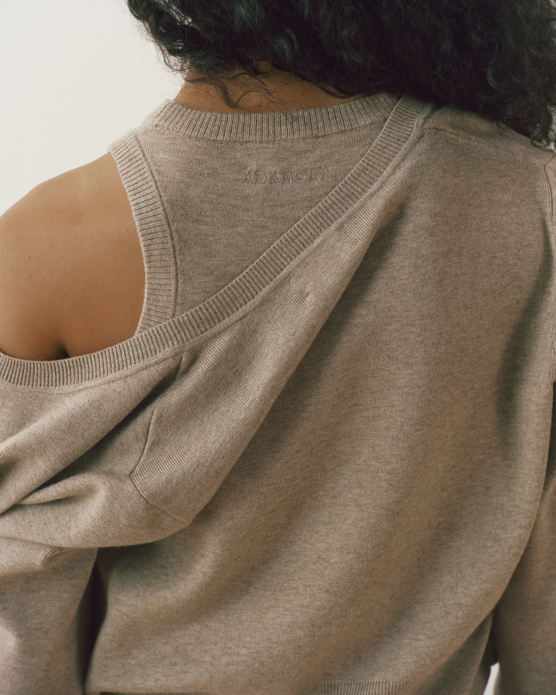 Knit Twinset Button Up Top - Sand - Image 4