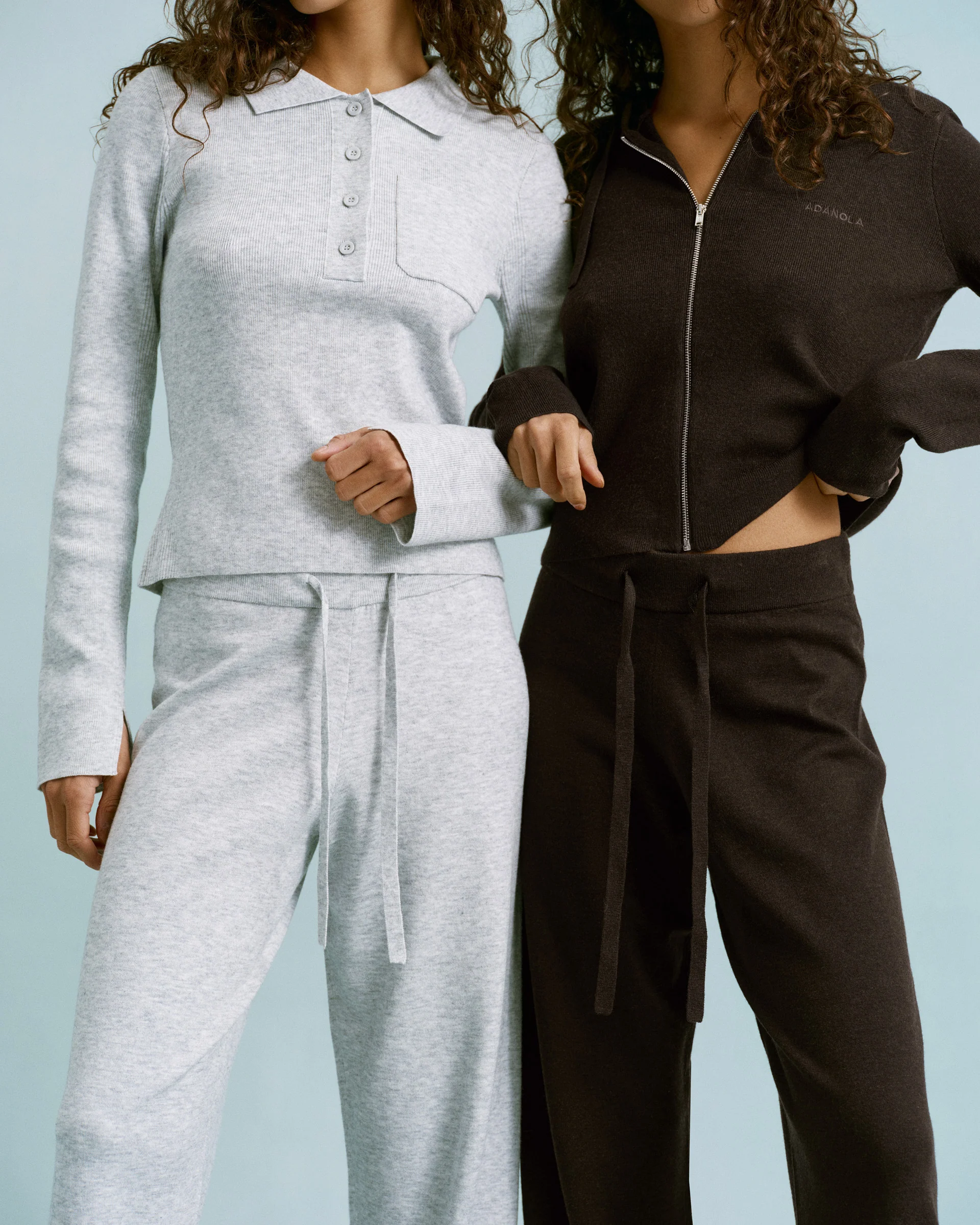 Knit Zip Up Hoodie - Coffee Bean - Image 4