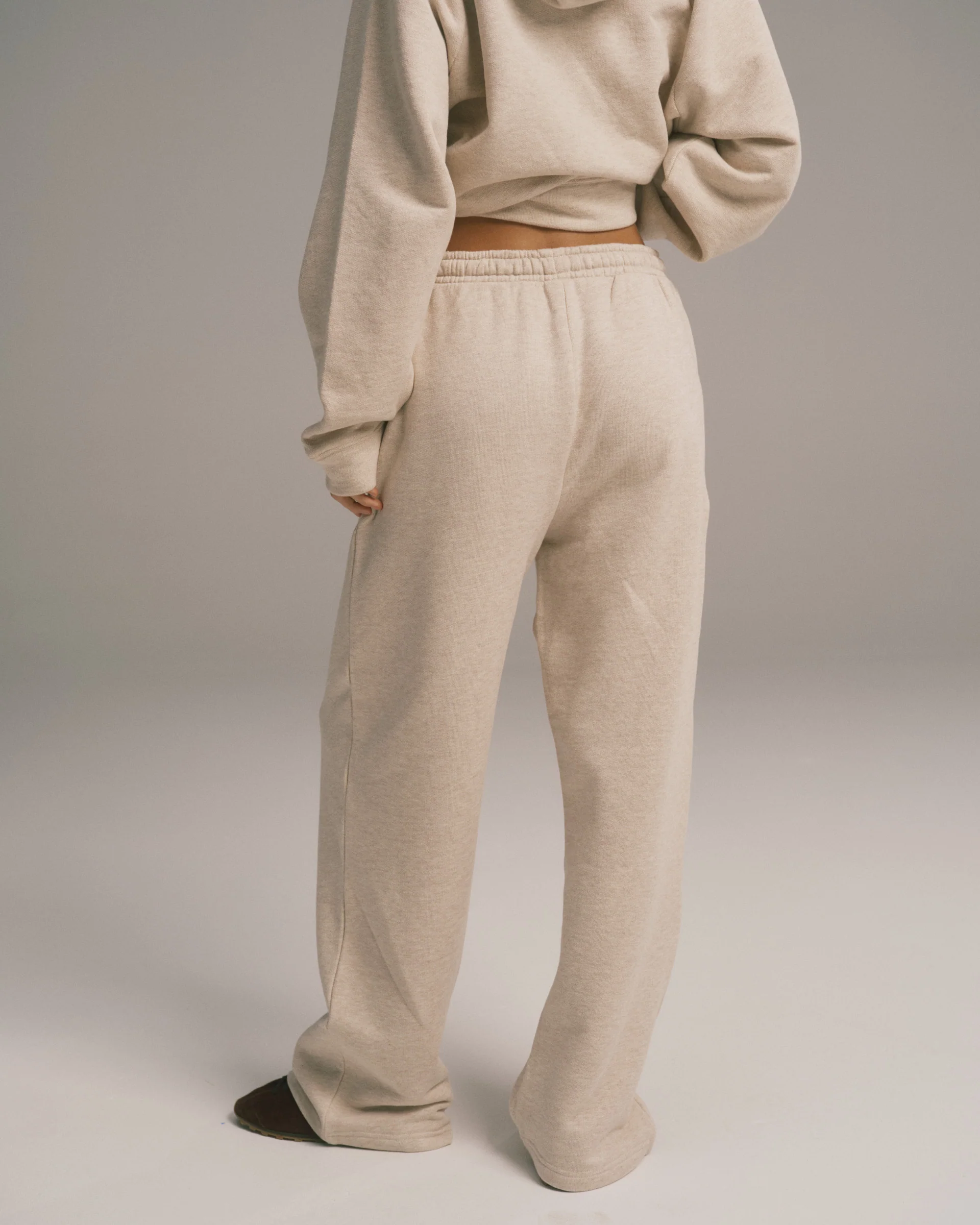 Loopback Straight Leg Sweatpants - Oatmeal Melange - Image 2