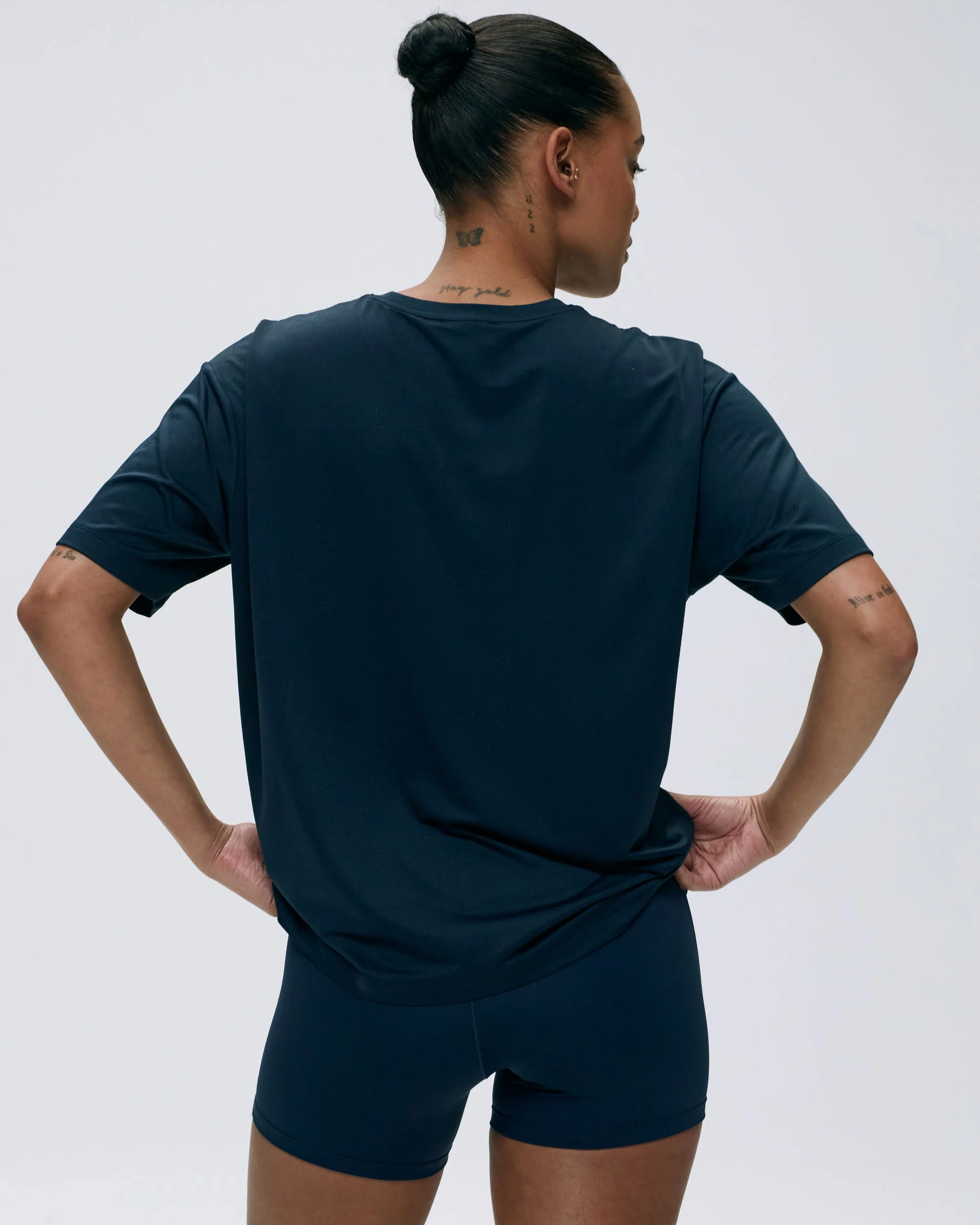 Mesh Active T-Shirt - Navy Blue - Image 2