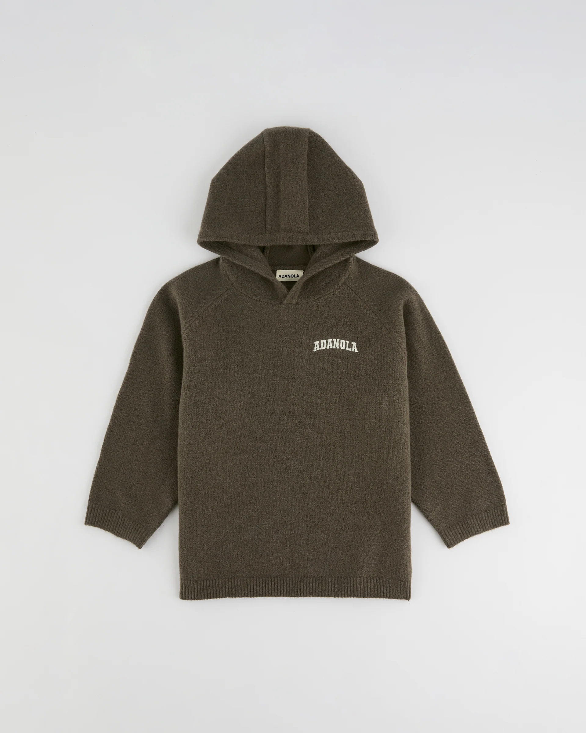 Mini Knit Hoodie - Dark Cocoa Brown - Image 2