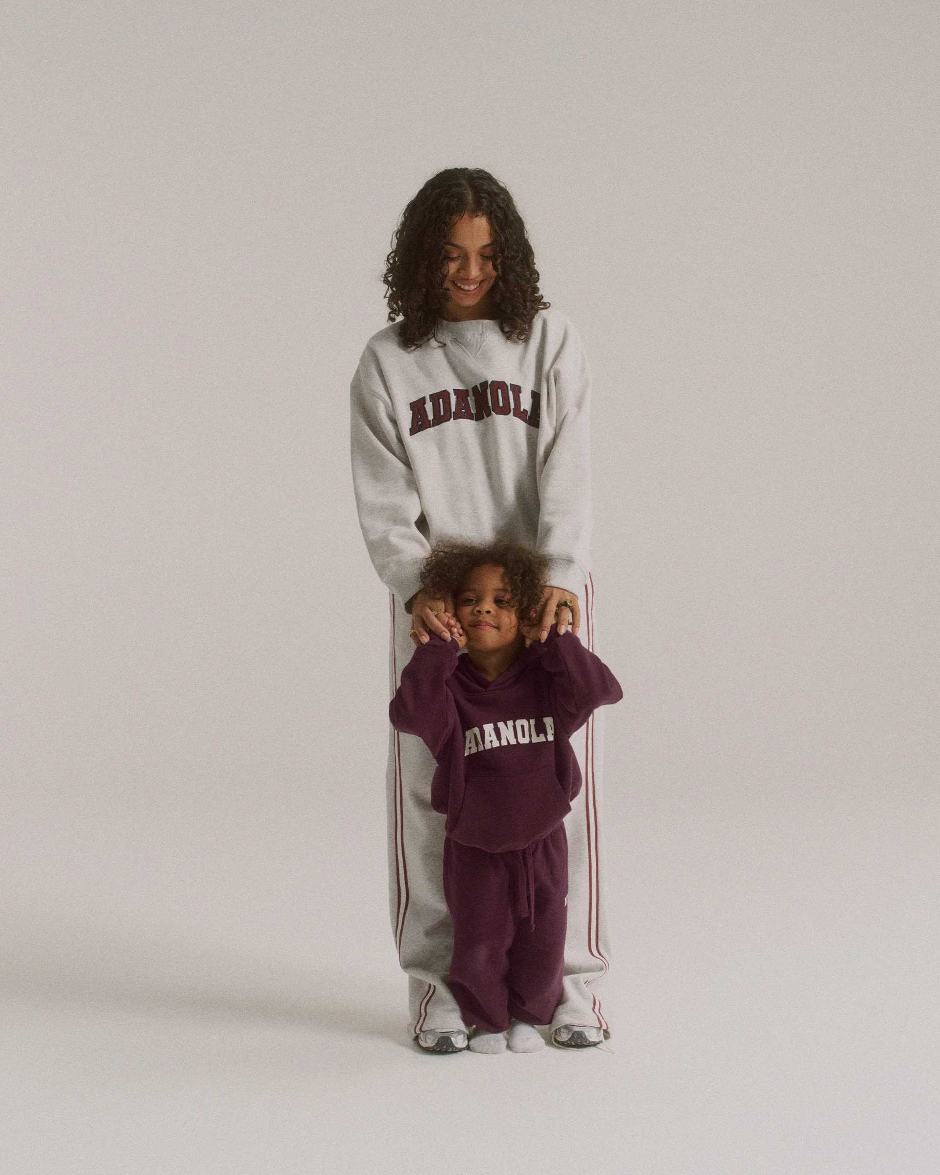 Mini Varsity Sweatpants - Dark Cherry - Image 2