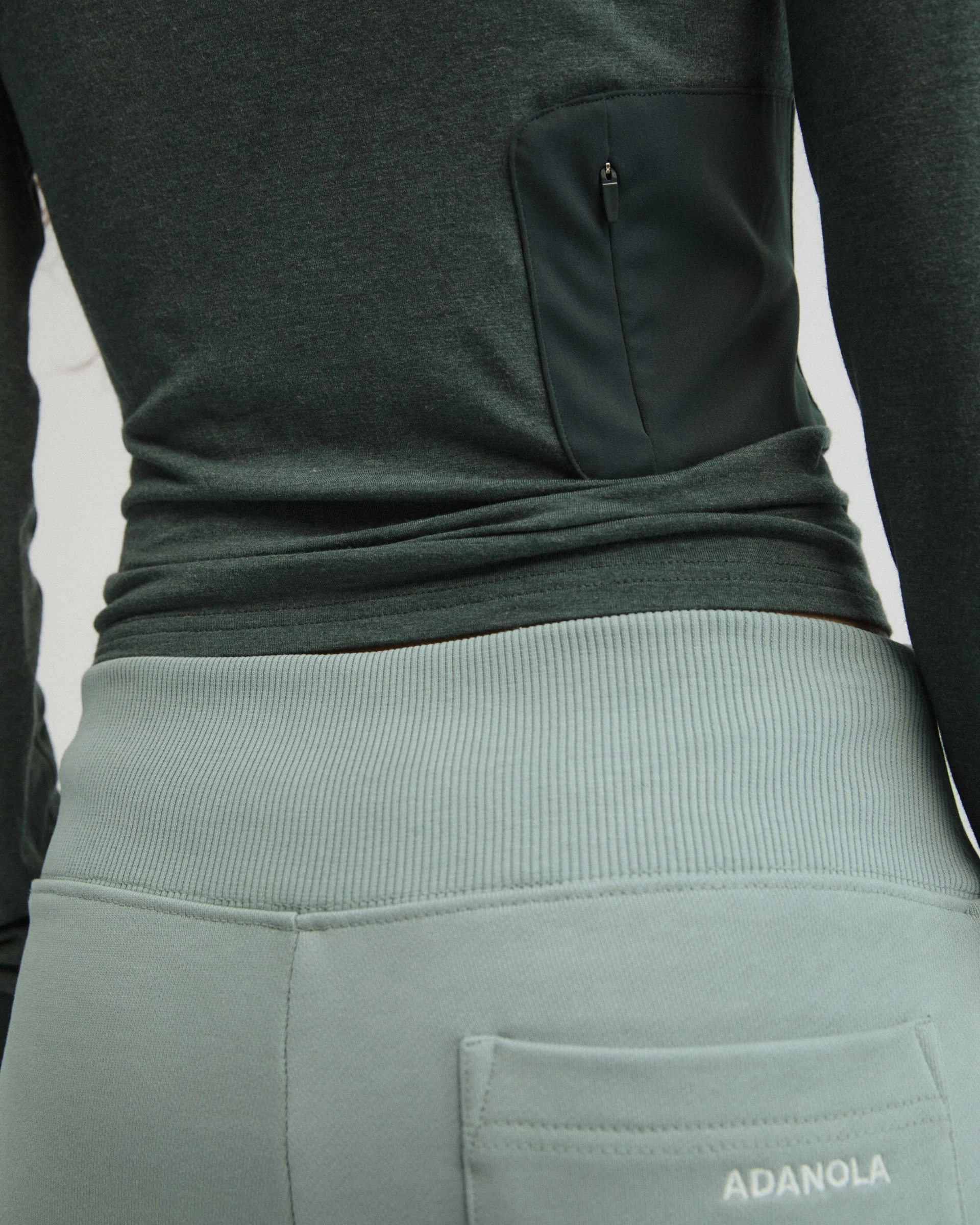 Modal Long Sleeve Technical Top - Sea Green - Image 3
