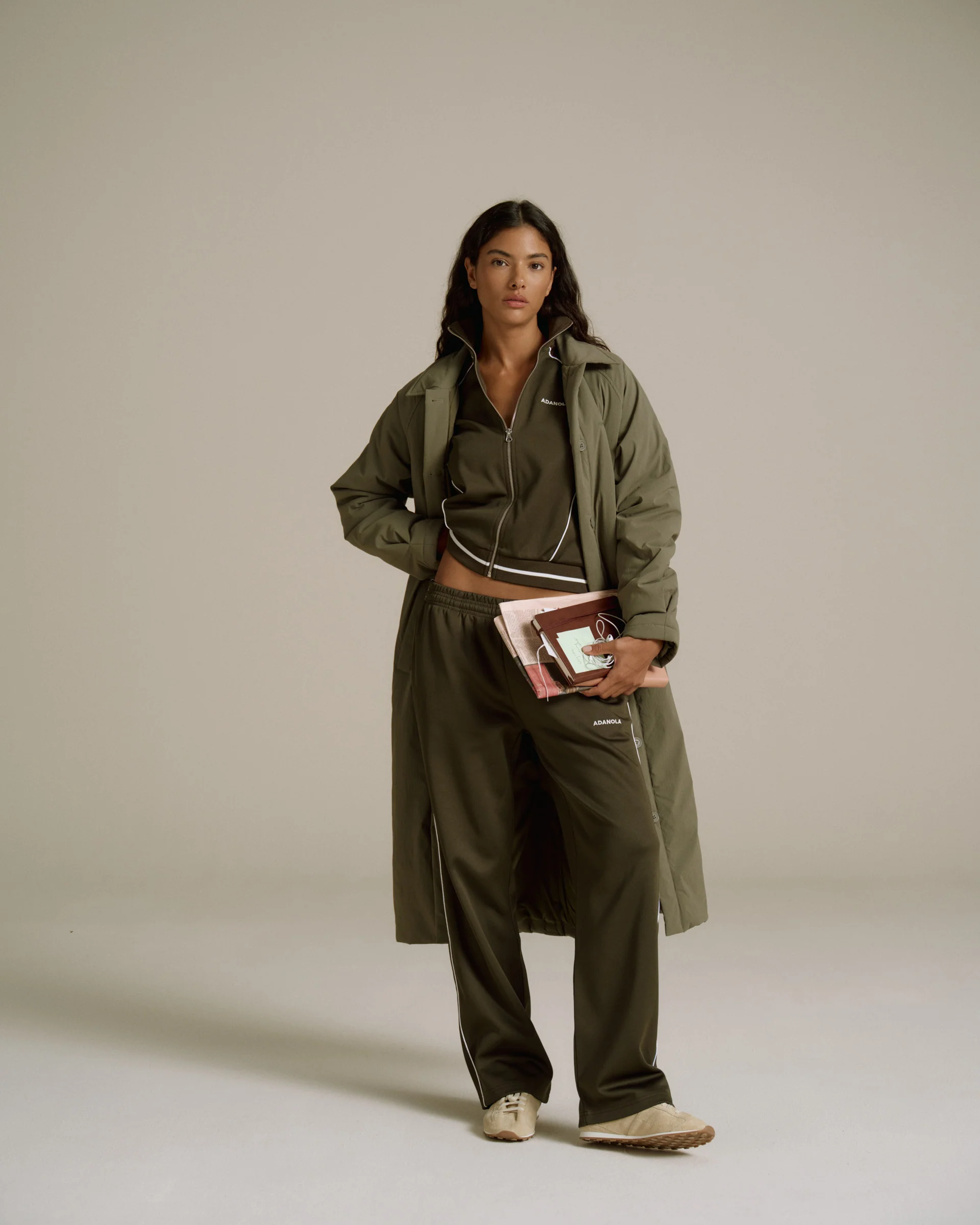 Padded Coach Jacket - Khaki - Image 2