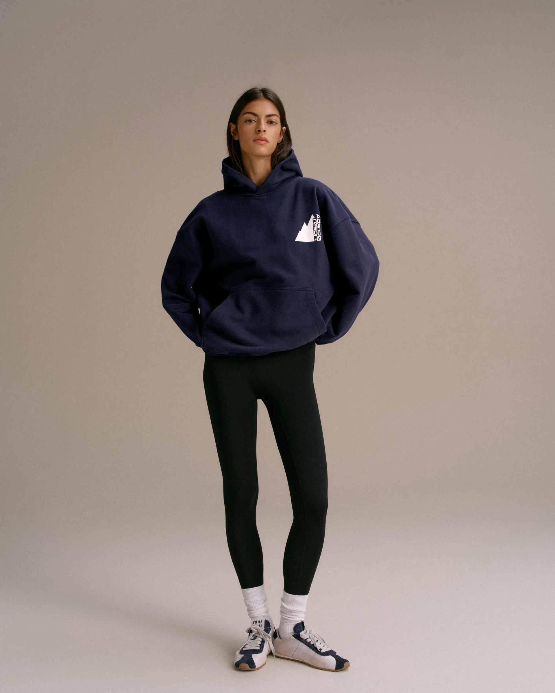 Peaks Oversized Hoodie - Navy Blue - Image 3