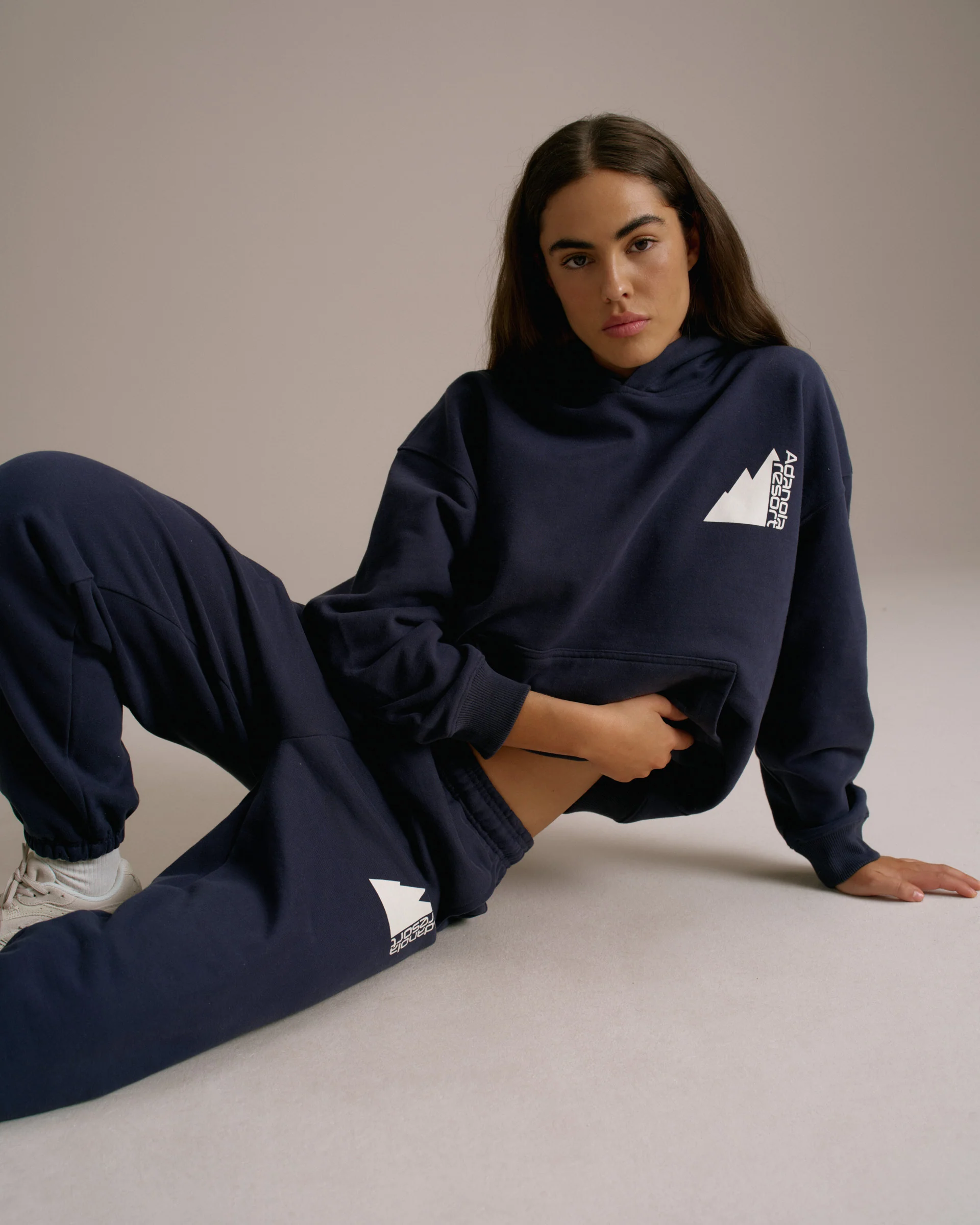 Peaks Oversized Hoodie - Navy Blue - Image 4