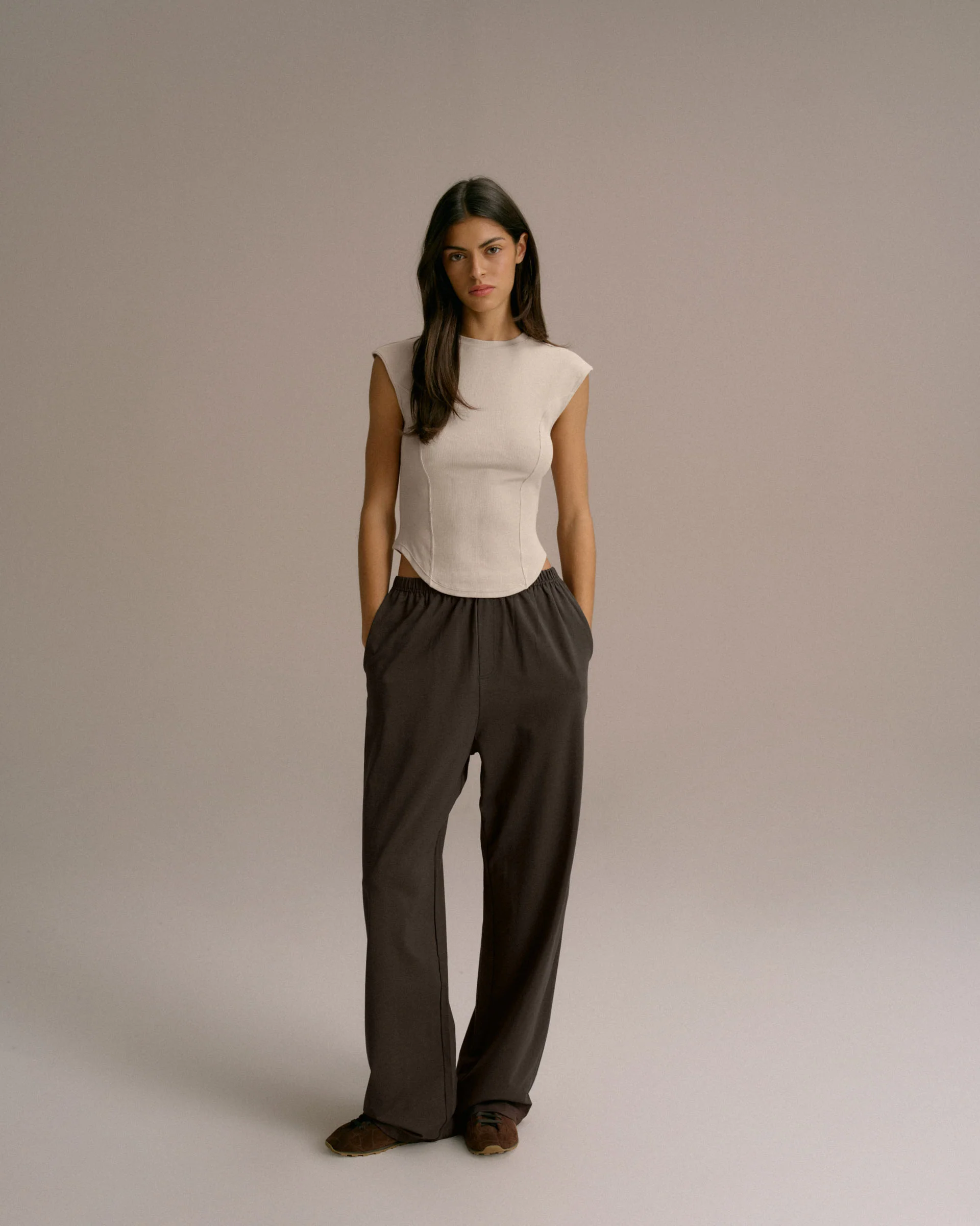 Rib Seam Detail Top - Bone - Image 4