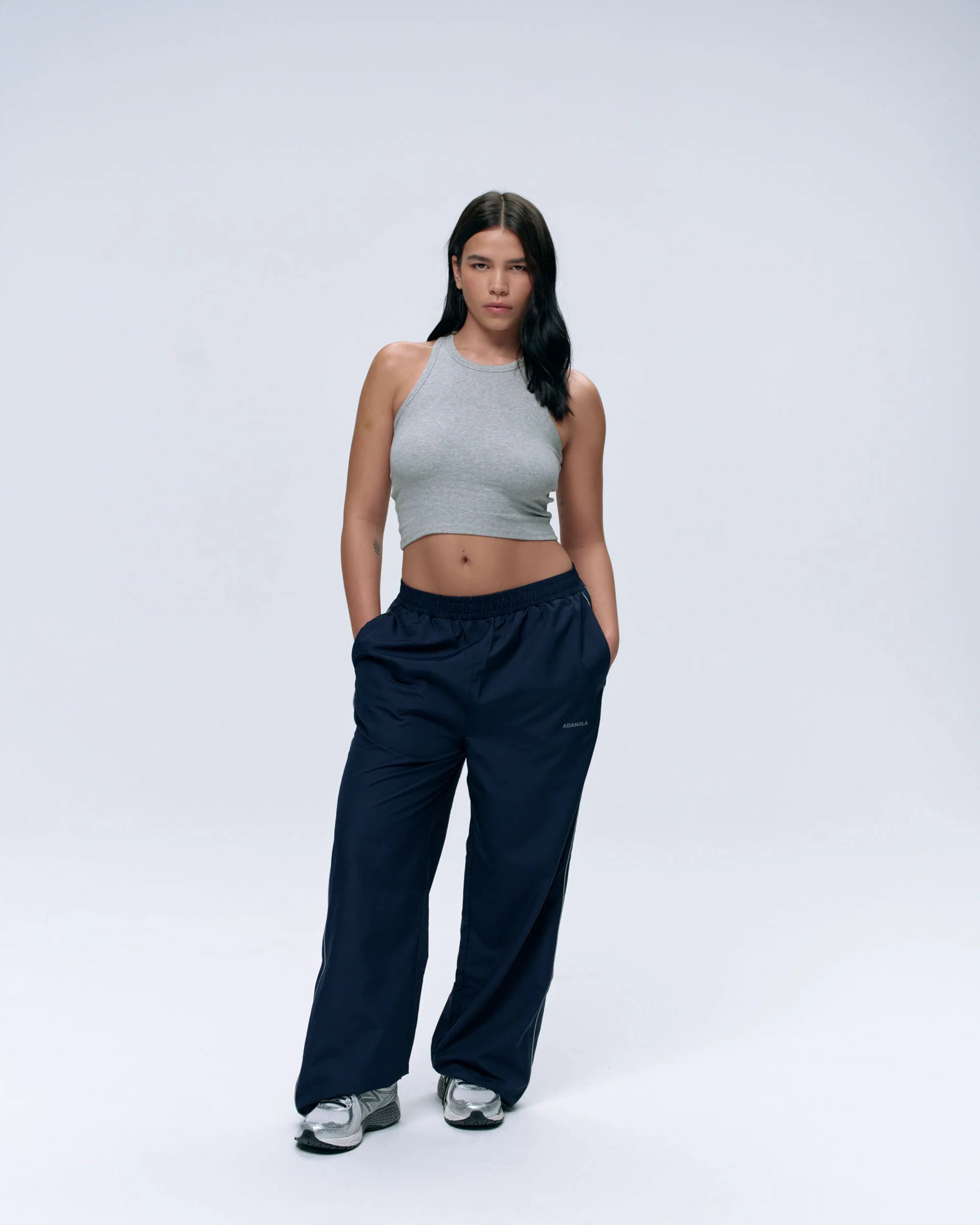 Rib Tank Top - Light Grey Melange - Image 4
