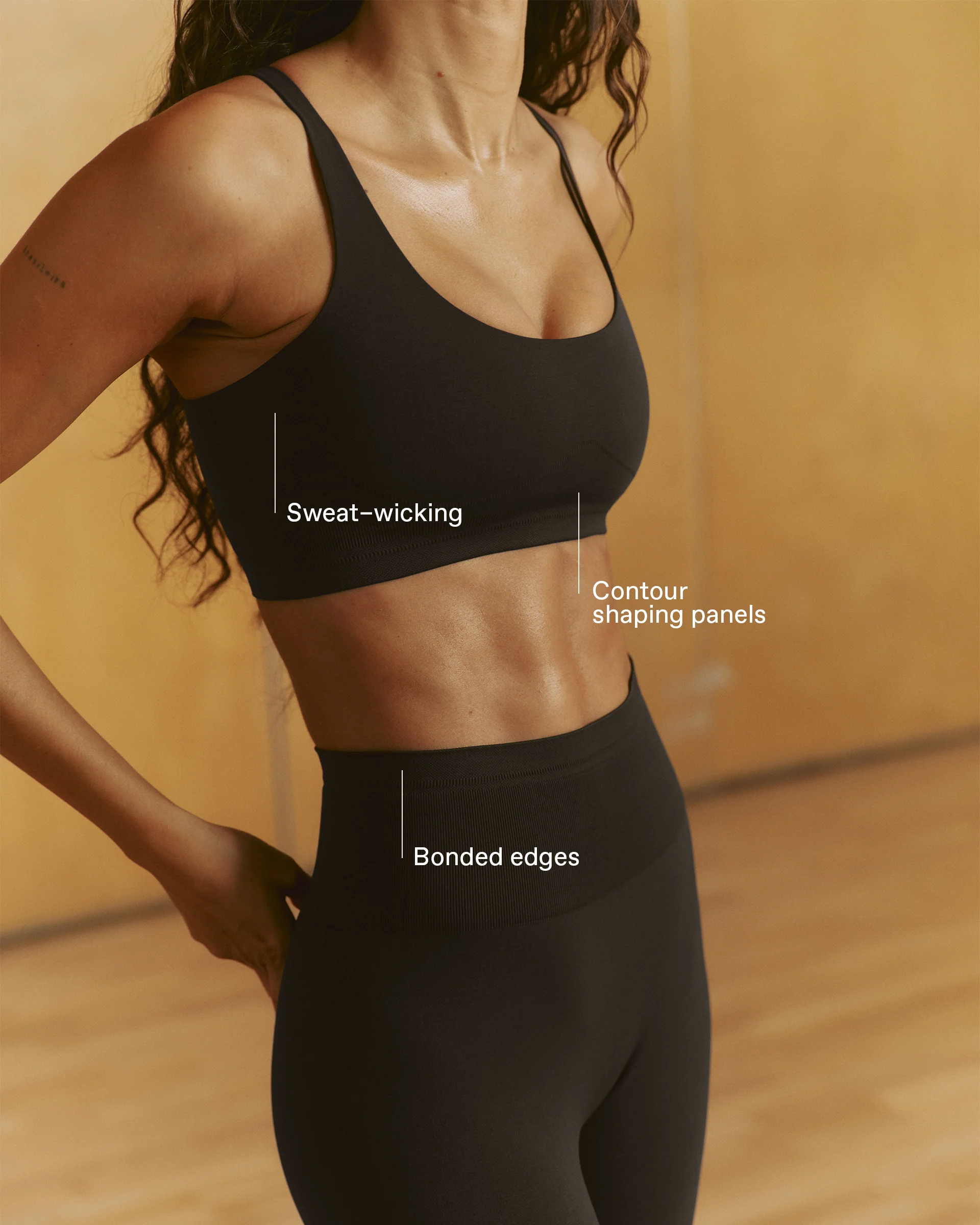 Seamless Racer Back Bra - Coffee Bean - Image 2