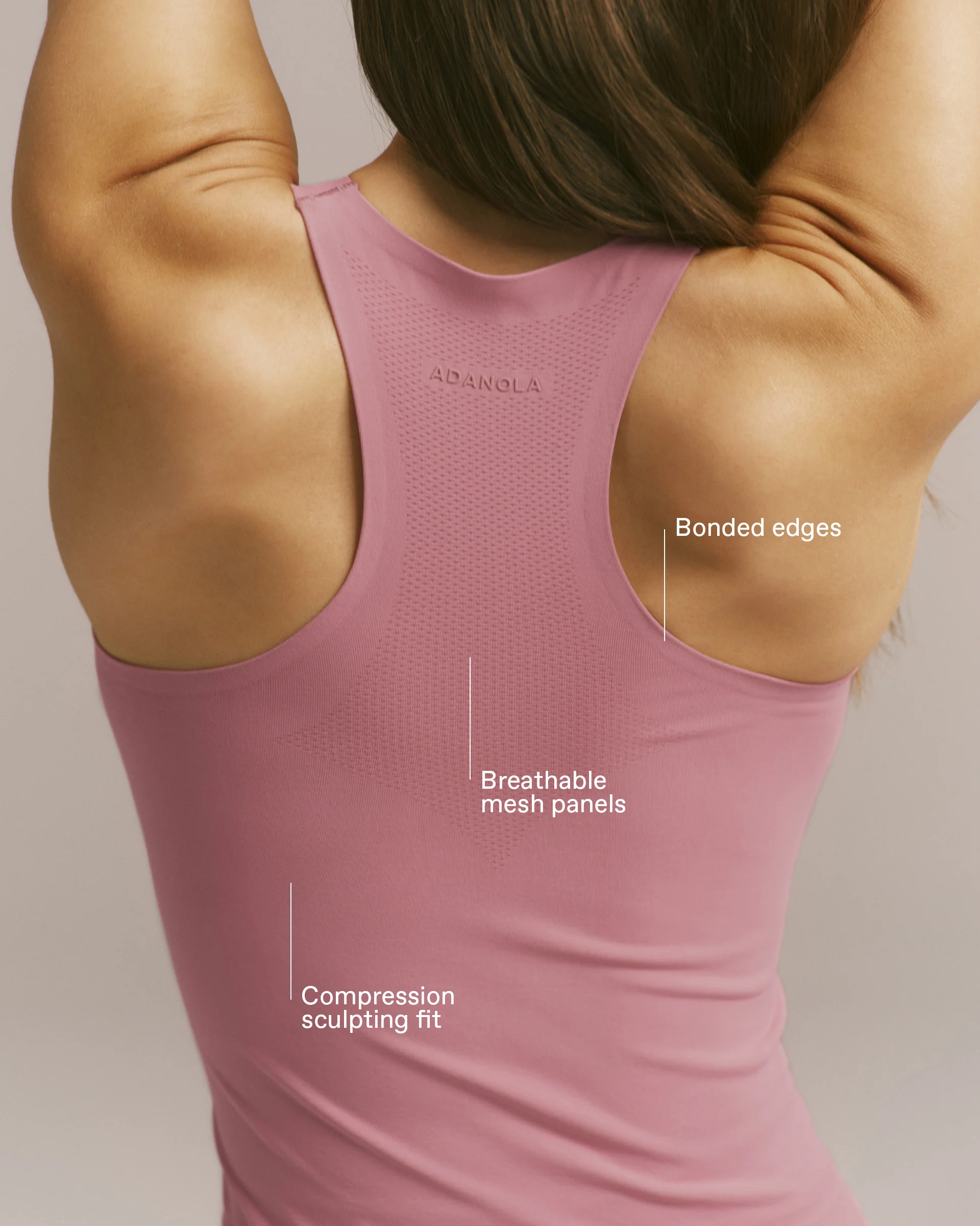 Seamless Racer Tank - Dusty Pink - Image 2