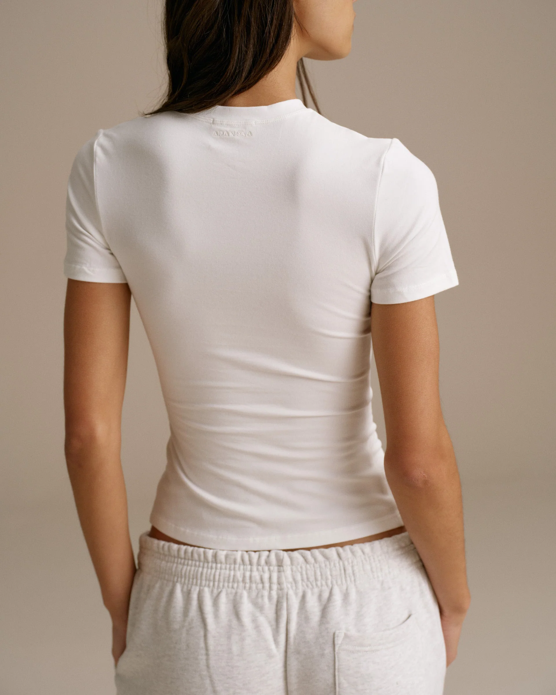 Cotton Short Sleeve Top - White - Image 2