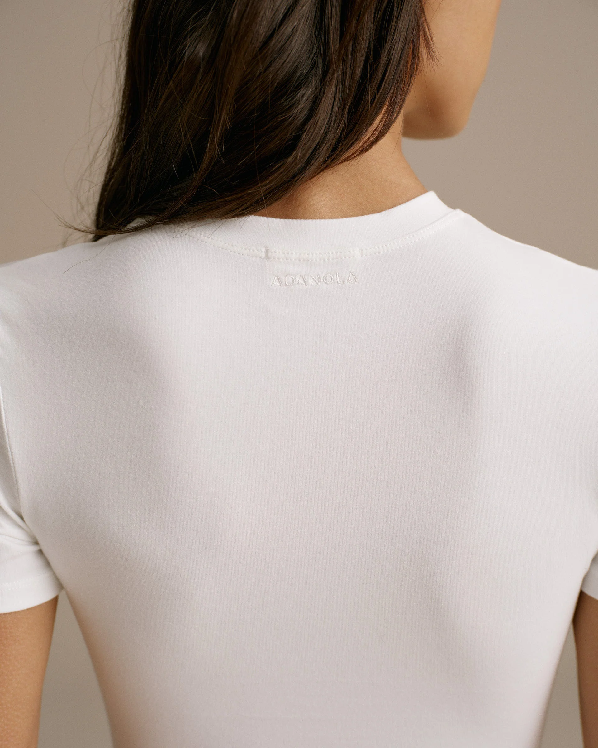 Cotton Short Sleeve Top - White - Image 3