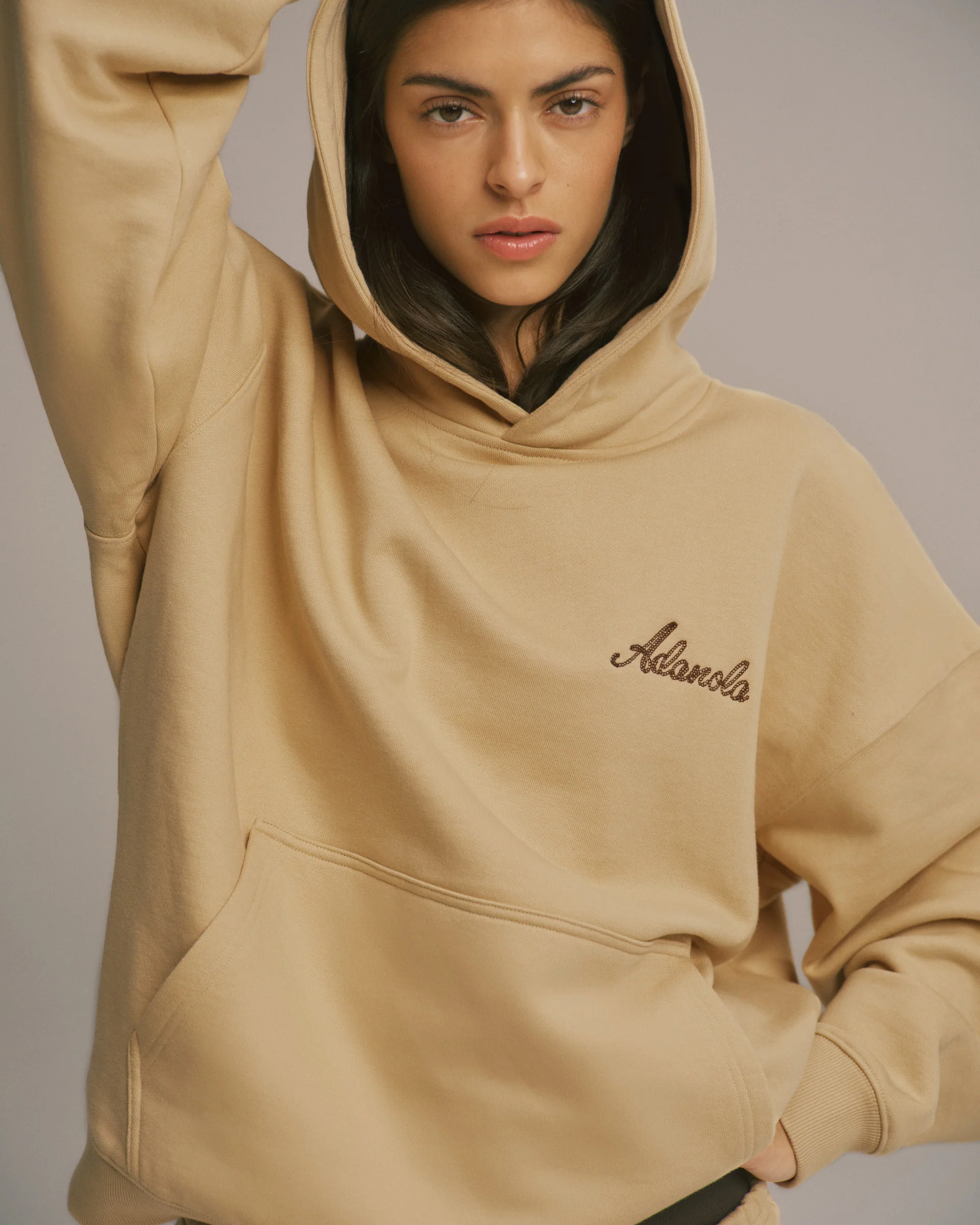 Signature Oversized Hoodie - Caramel Beige - Image 5
