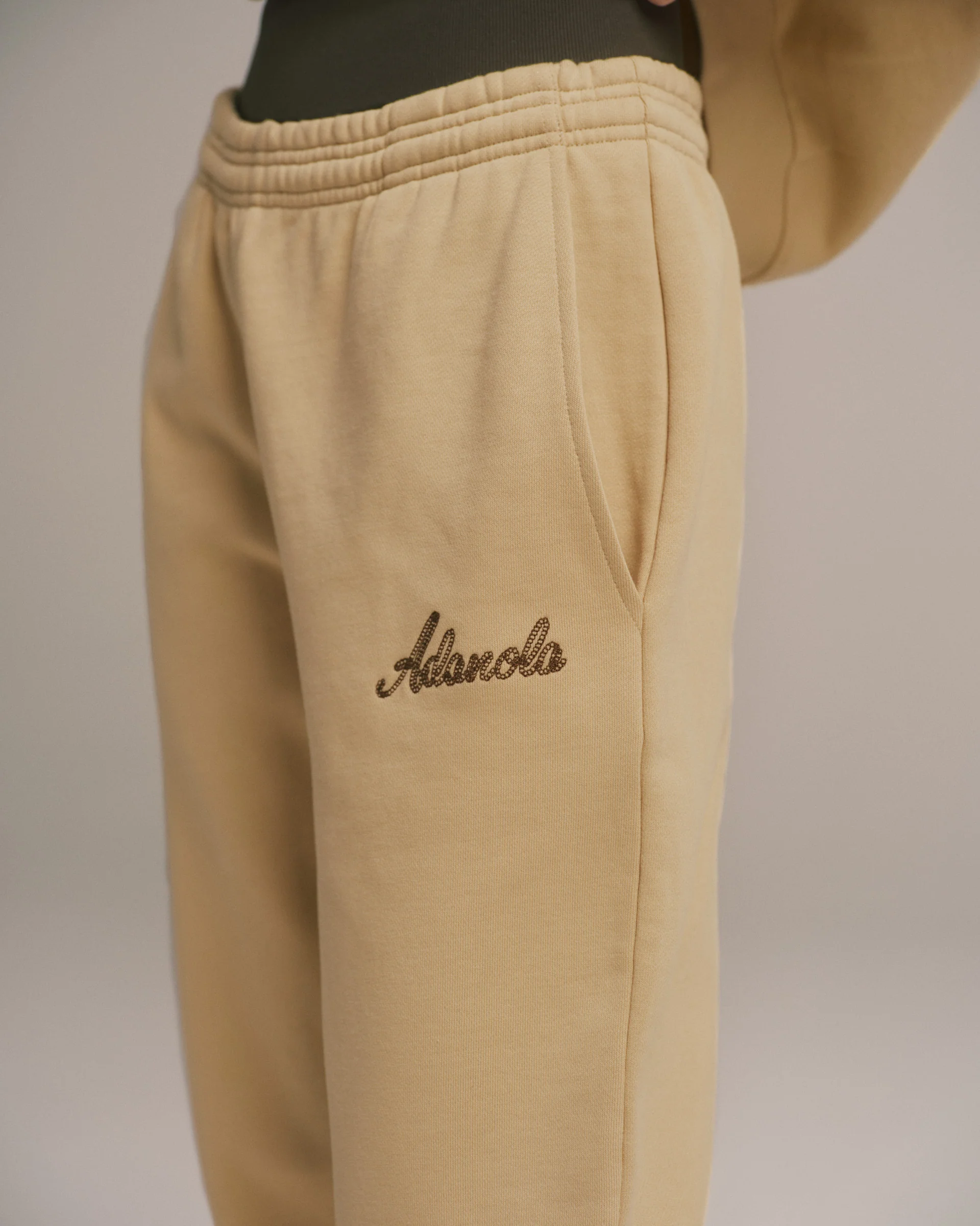 Signature Straight Leg Sweatpants - Caramel Beige - Image 3