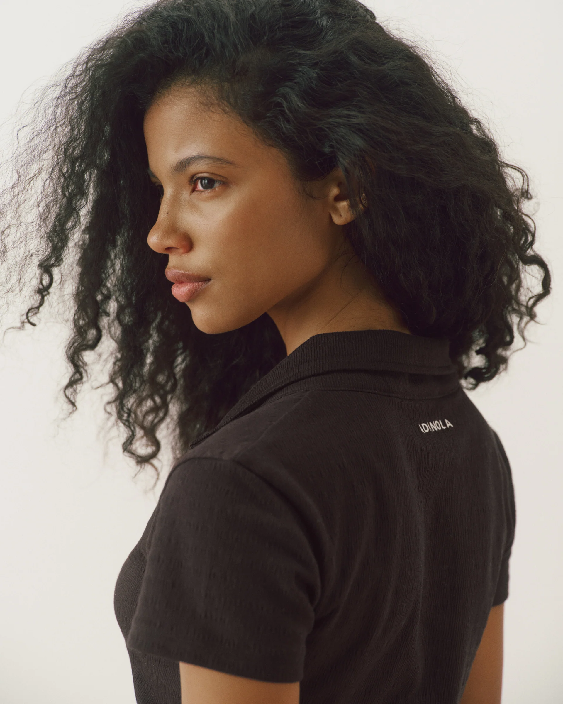 Collared Short Sleeve Top - Coffee Bean - Image 3
