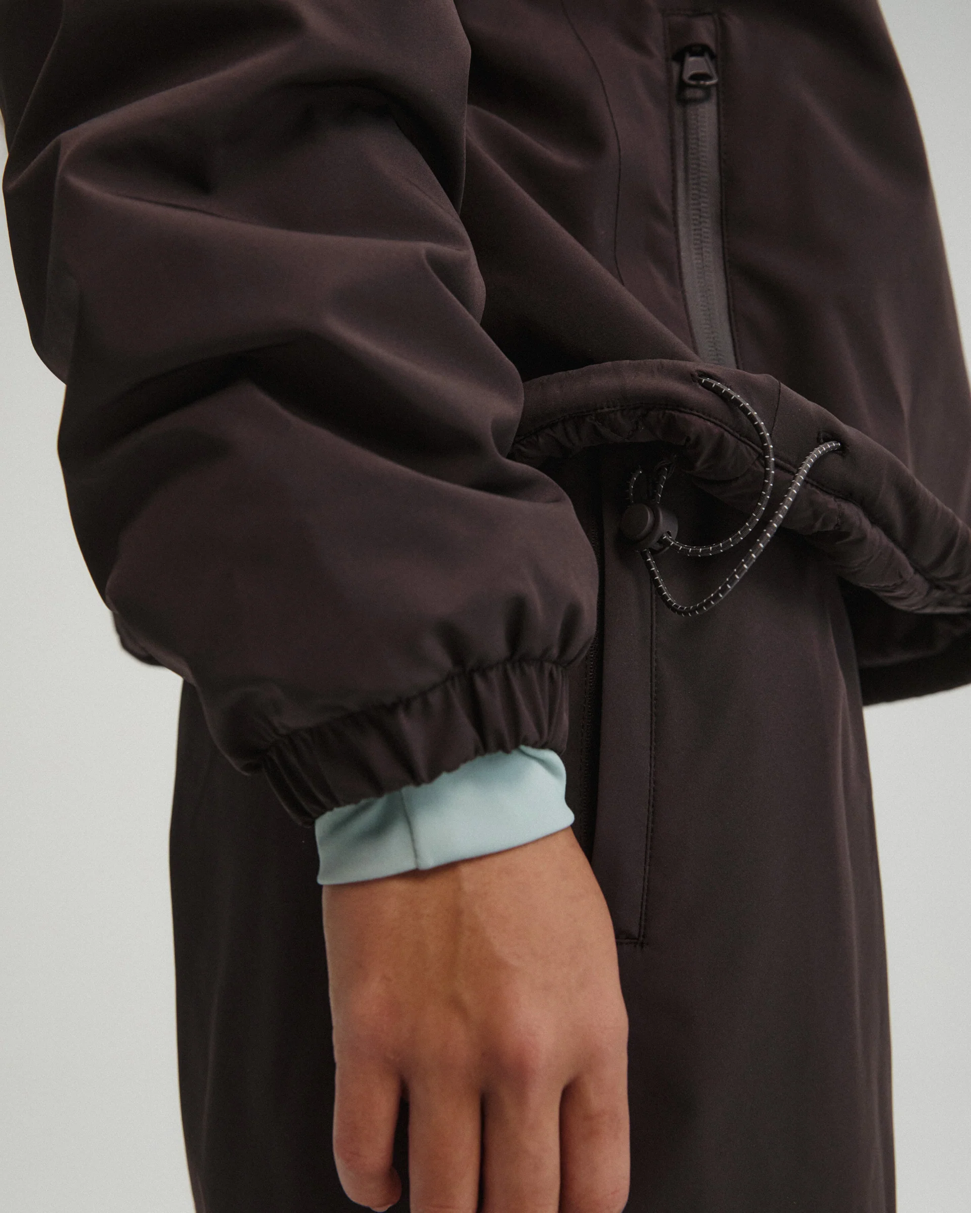 Trail Padded Quarter Zip Jacket - Coffee Bean - Image 3