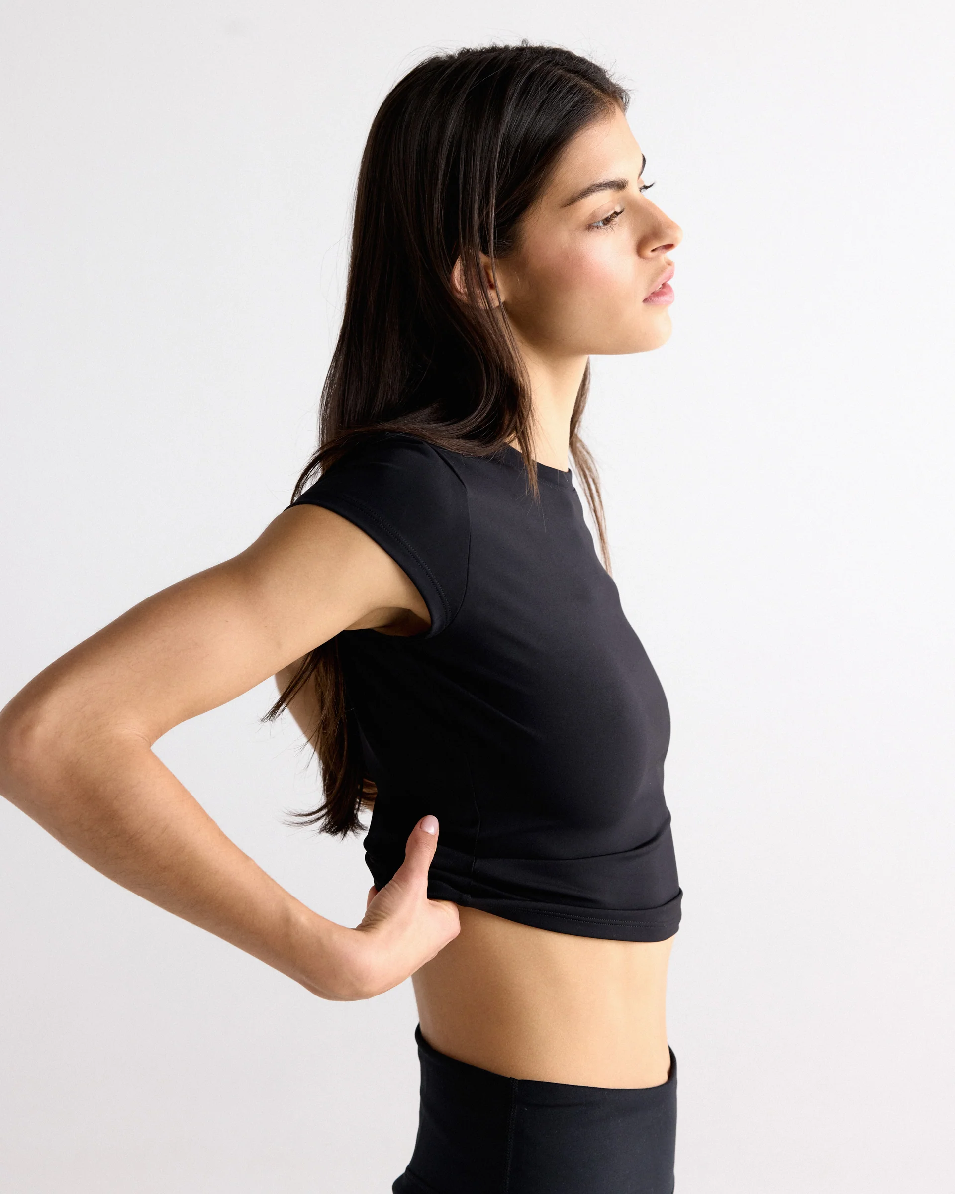 Ultimate Cap Sleeve Top - Black - Image 4