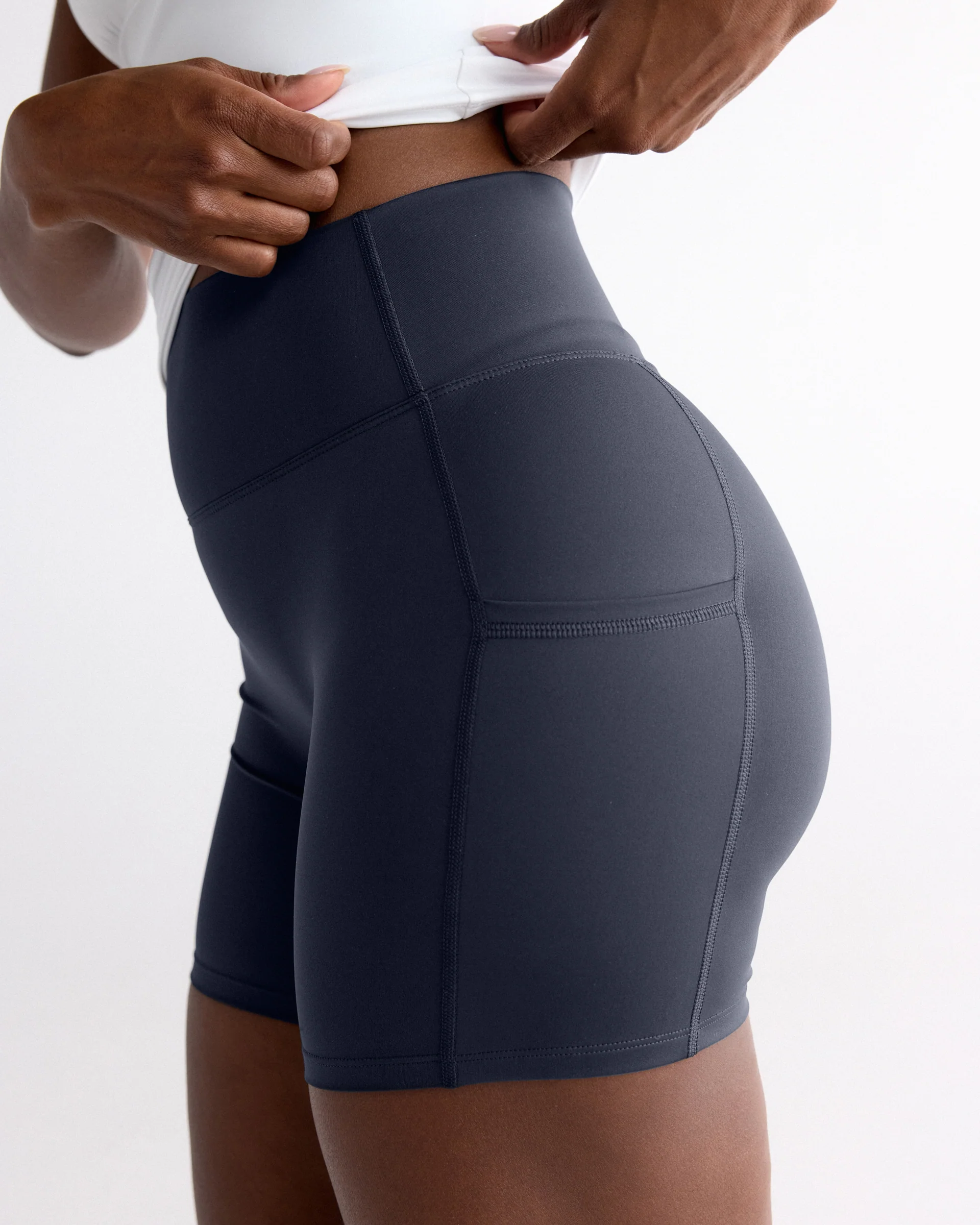 Ultimate Crop Pocket Shorts - Midnight Blue - Image 3