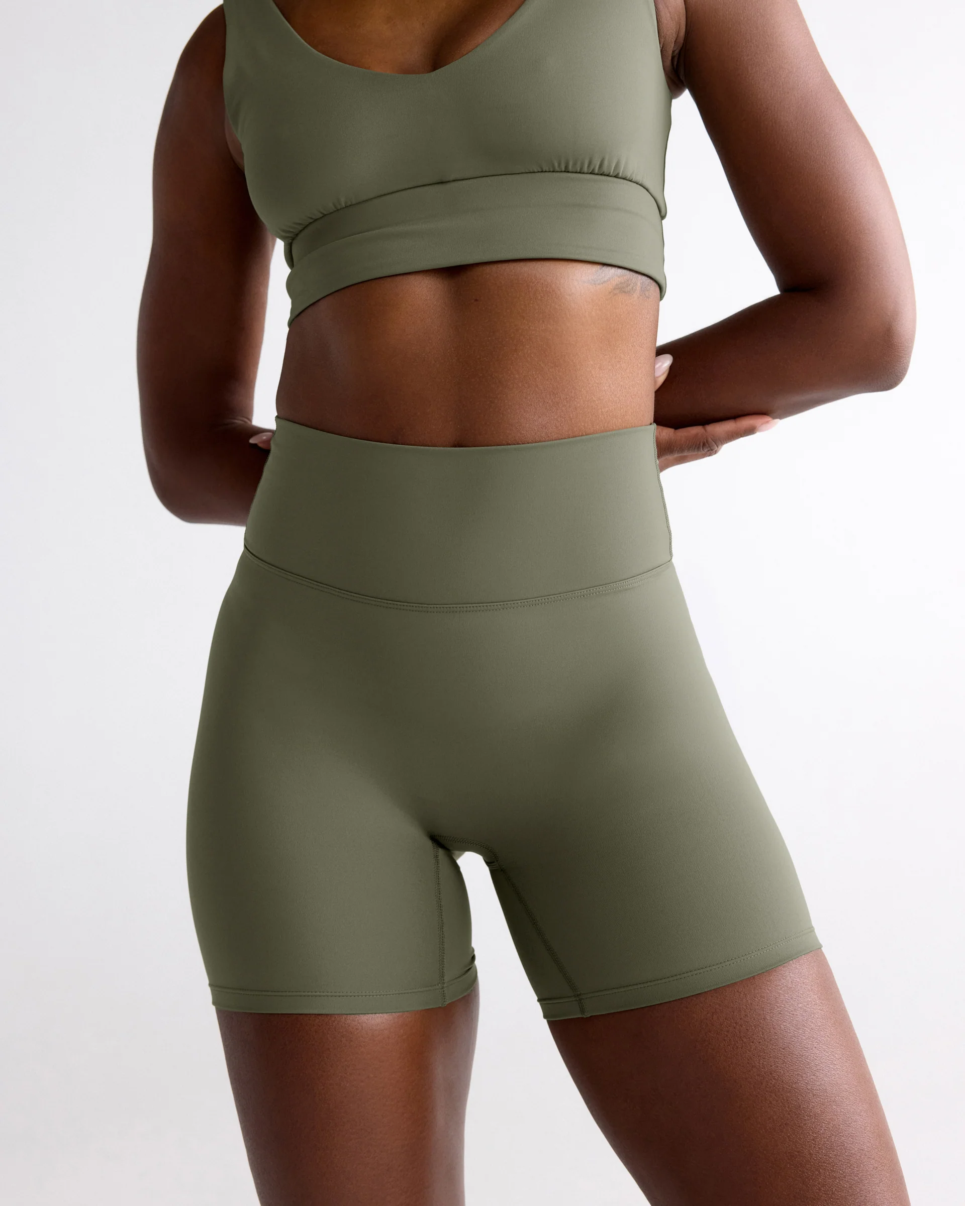 Ultimate Crop Shorts - Olive Green - Image 3