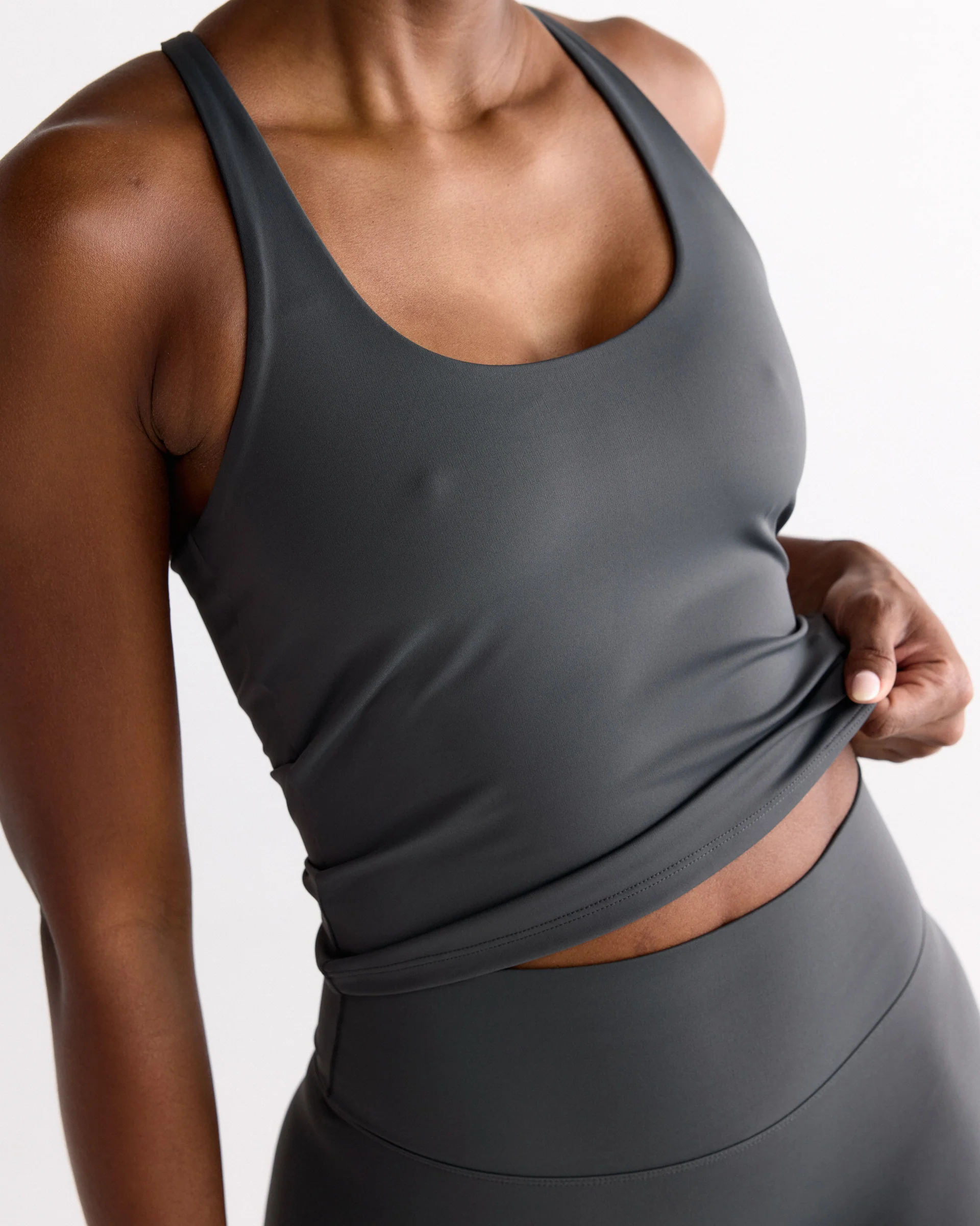 Ultimate Narrow Racer Back Tank - Graphite Grey - Image 4