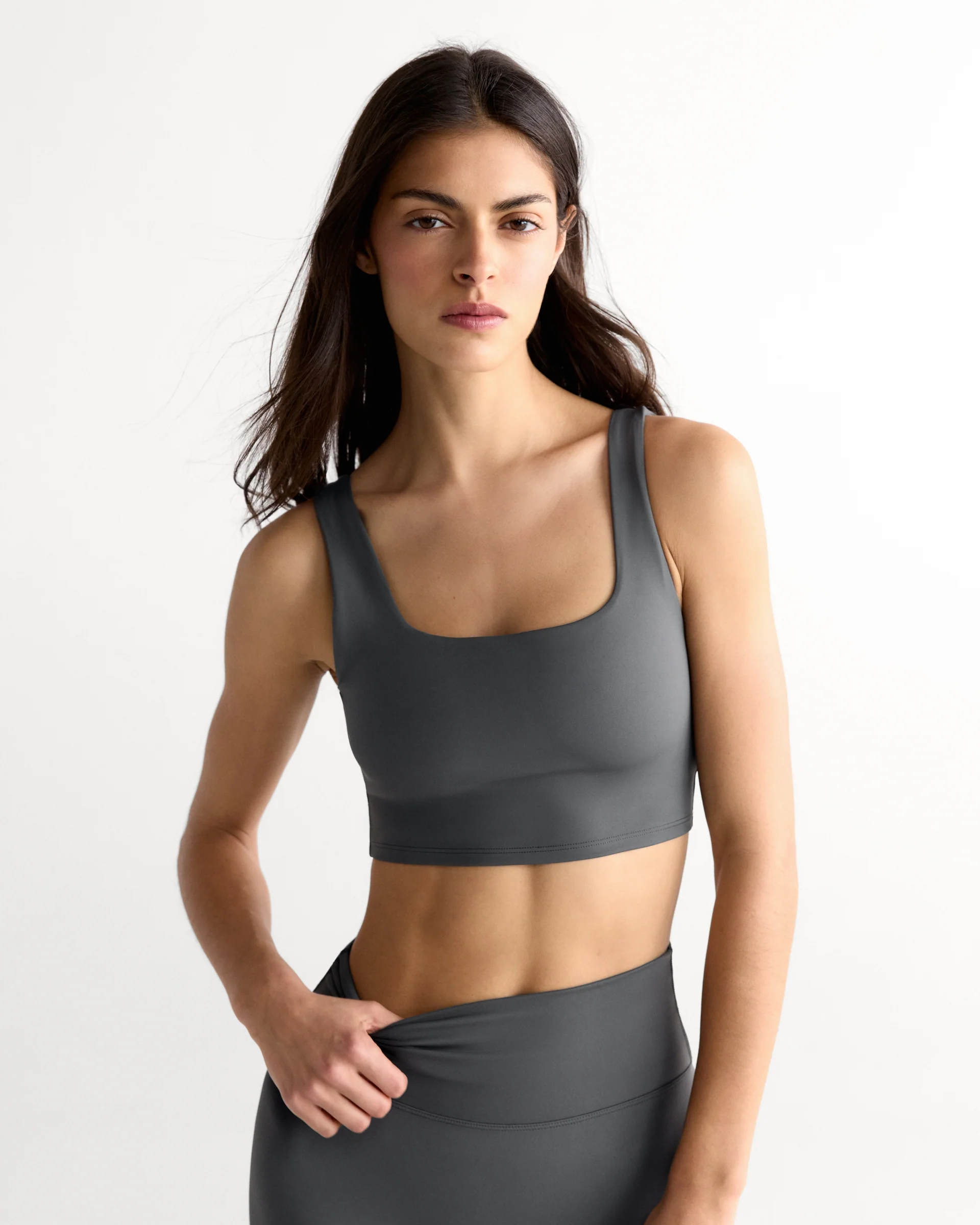 Ultimate Square Neck Bra - Graphite Grey - Image 3