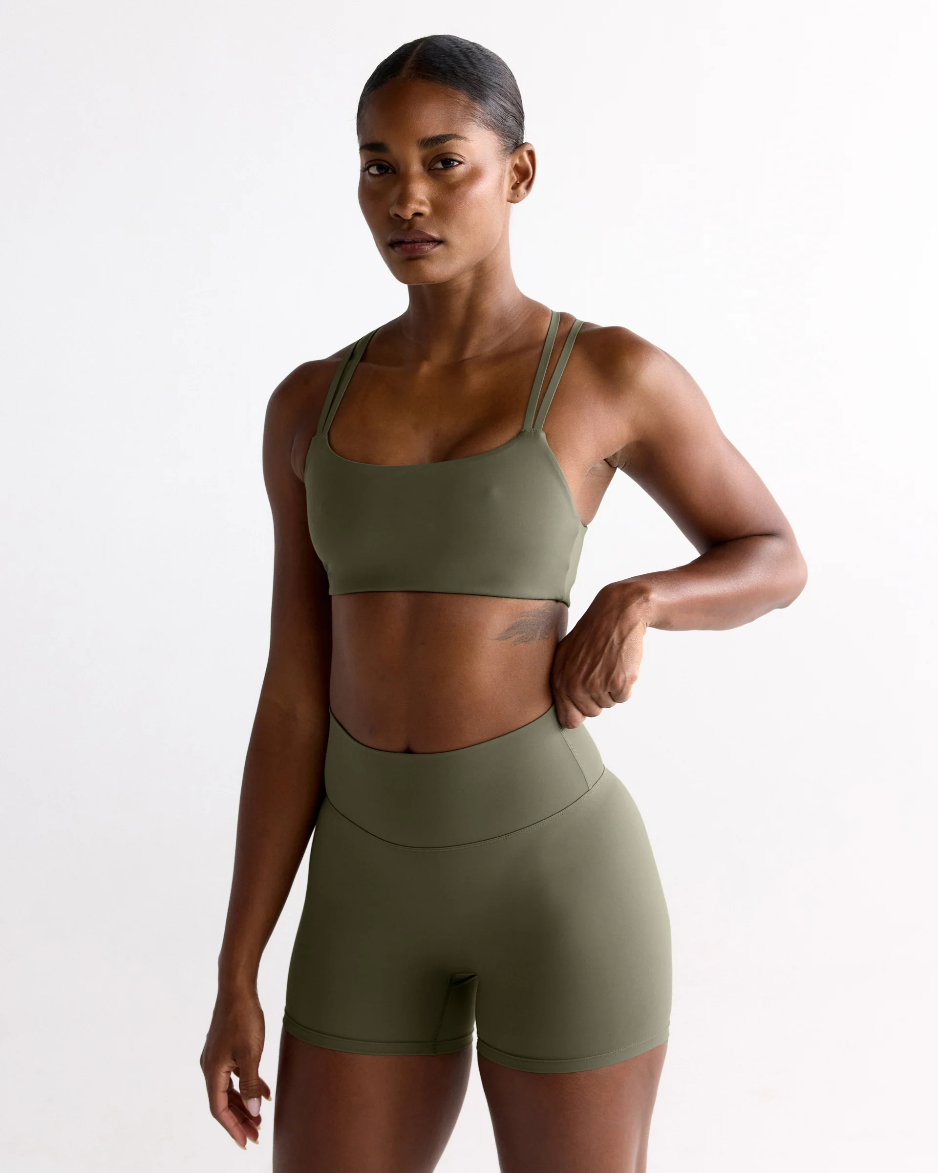 Ultimate Ultra Crop Shorts - Olive Green - Image 3