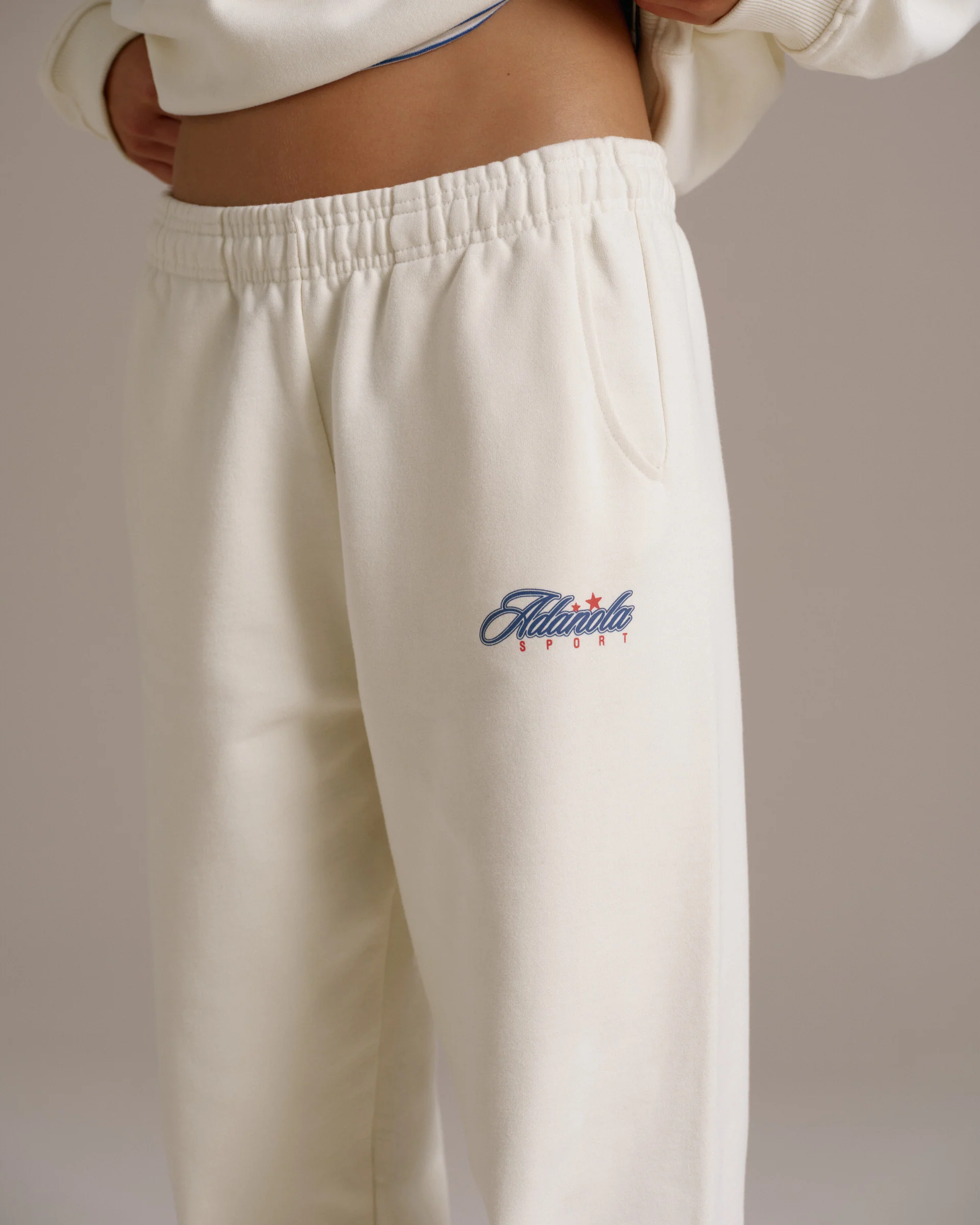 Varsity Collegiate Sweatpants - Marshmallow White - Image 3