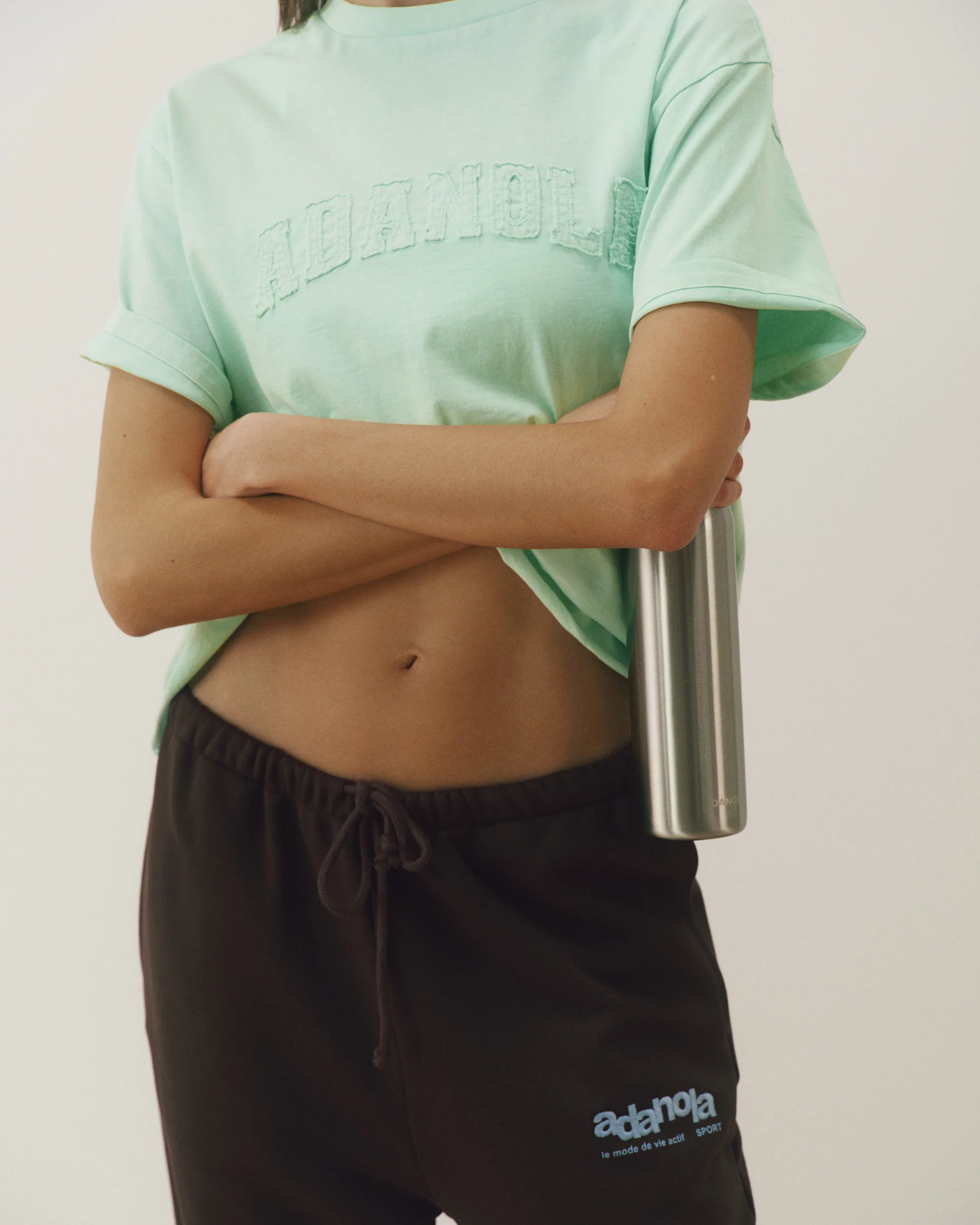 Varsity Mid-Weight Raw Hem T-shirt - Mint Green - Image 3